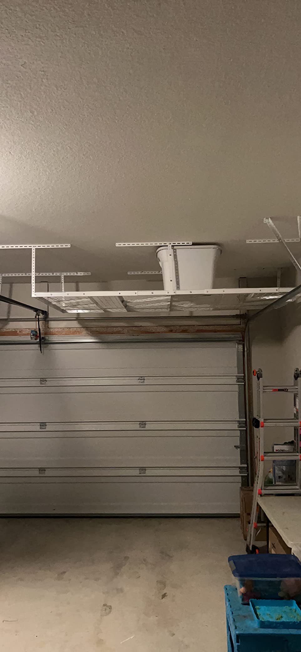 FLEXIMOUNTS 4x8 Overhead Garage Ceiling Storage Rack Organization, Black | 800Lbs Weight Capacity, 22