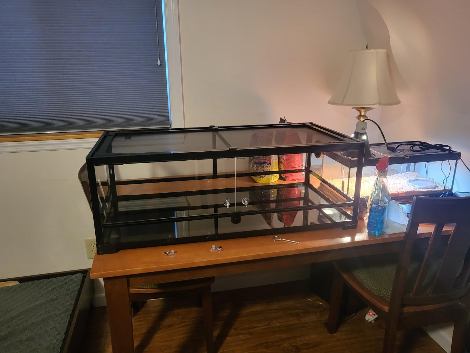 REPTI ZOO Full Glass 35 Gallon Reptile Tank, Front Opening Wide & Low Reptile Terrarium 36