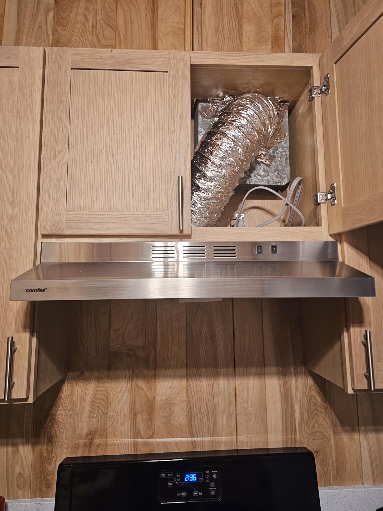 COMFEE' Range Hood 30 Inch Under Cabinet 200 CFM Ducted/Ductless | Durable Stainless Steel Slim Design with 2-Speed Exhaust Fan, 2 Washable Reusable filters, for Condos and Apartments customer photo 1