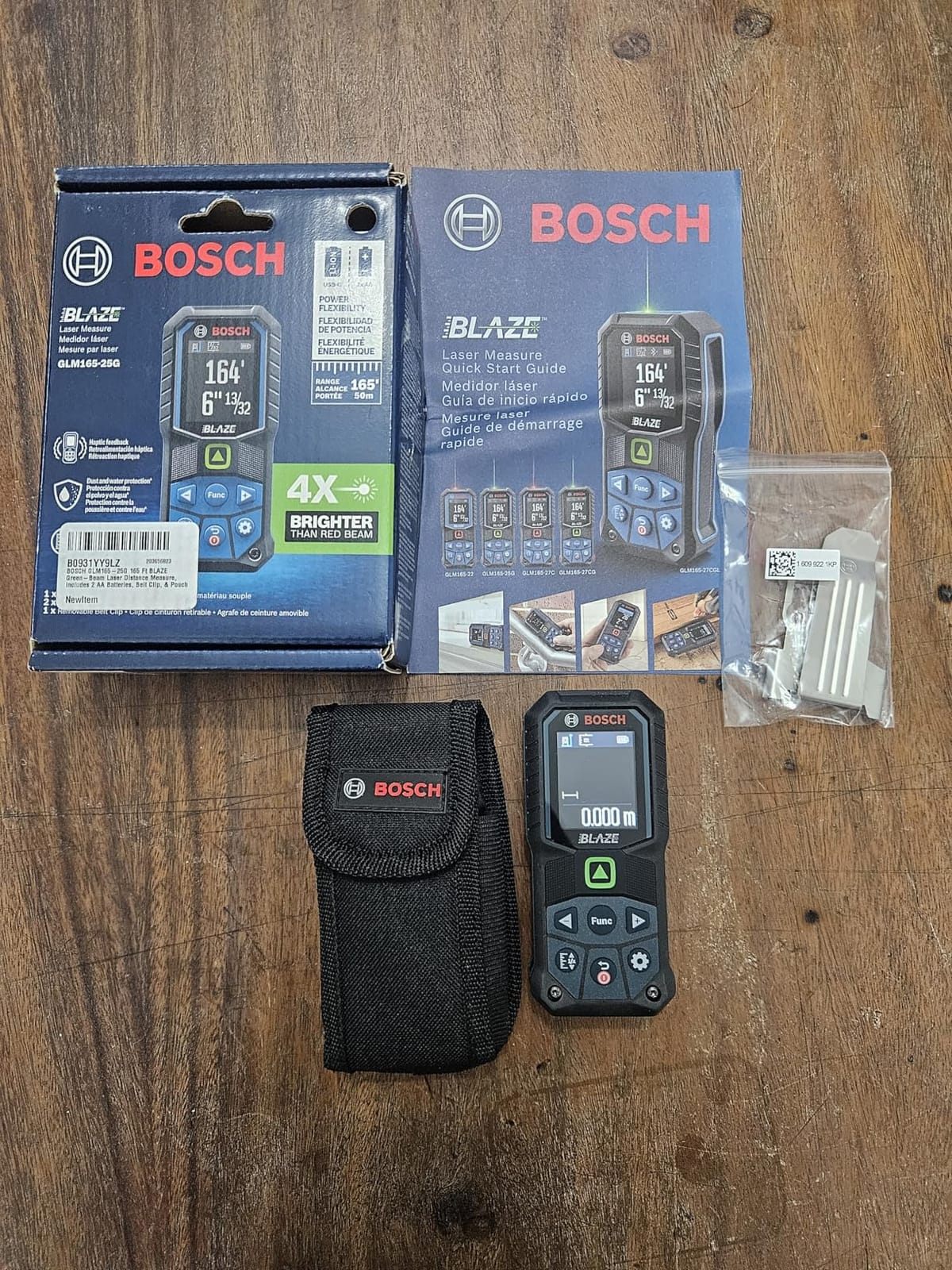 BOSCH PRO GLM165-25G Blaze Green-Beam 165 Ft. Laser Measure | Real-time measurement, backlit color display, 1/16 in. accuracy, contractors, stable mounting, surveying, construction customer photo 2
