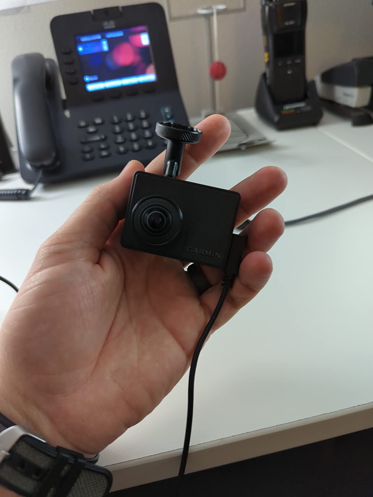 Garmin Dash Cam 67W, 1440p and Extra-Wide 180-degree FOV, Monitor Your Vehicle While Away w/New Connected Features, Voice Control, Compact and Discreet, Includes Memory Card - 010-02505-05 customer photo 1
