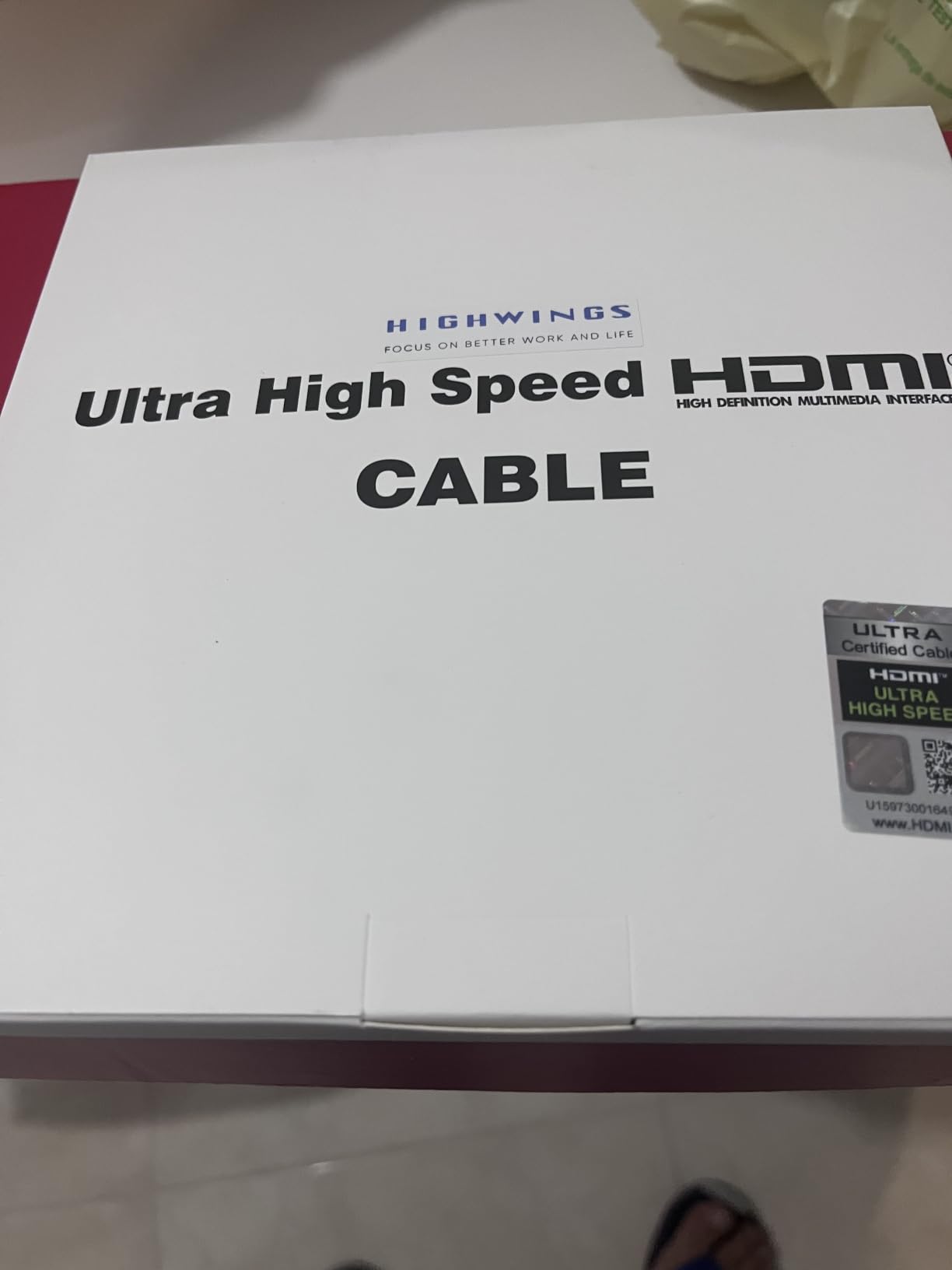 Highwings 8K@60 Long HDMI Cable 15FT, 48Gbps High Speed HDMI to HDMI 2.1 | Gaming HDMI Cord 4K@120 144Hz RTX 3090 eARC HDCP 2.2&2.3 Compatible for PS5, SoundBar, AVR, UHD TV and More customer photo 1
