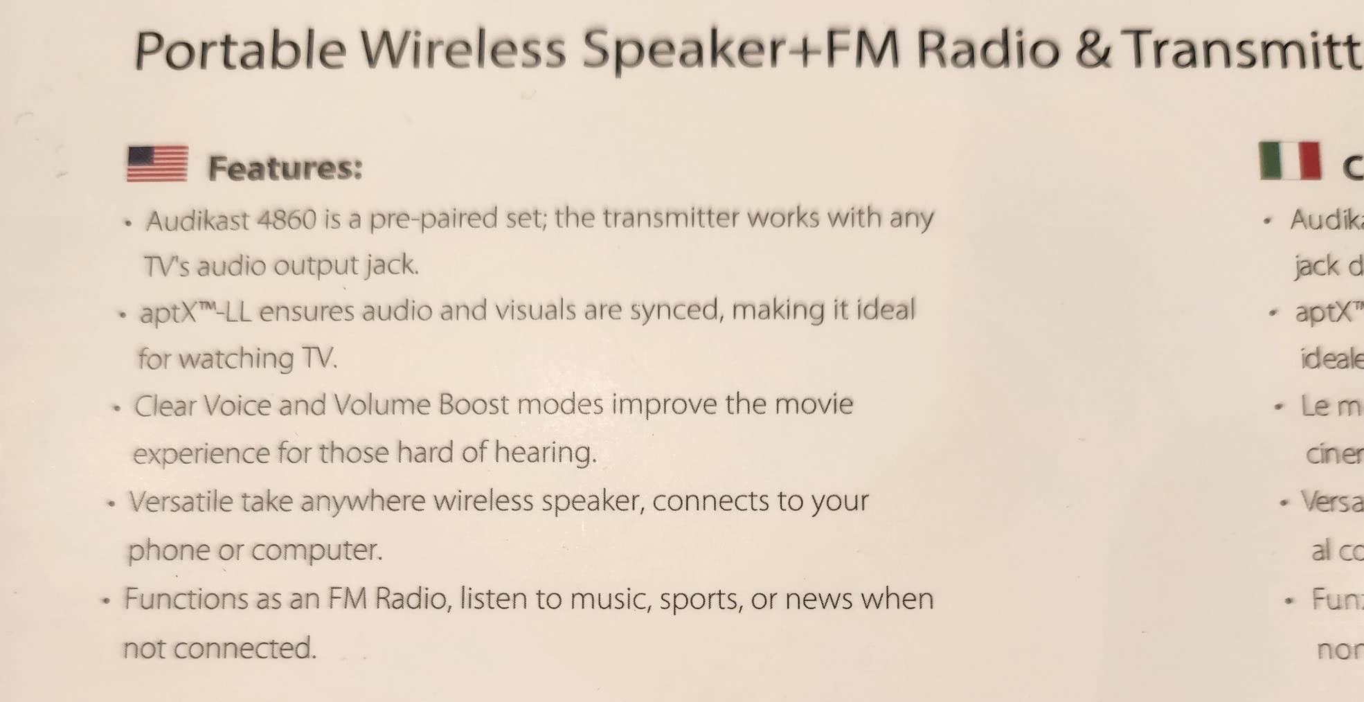 Avantree Audikast 4860 Wireless Portable TV Speaker & FM Radio 2-in-1, with Low Latency Bluetooth TV Transmitter, Ideal for Seniors, Hard of Hearing customer photo 2