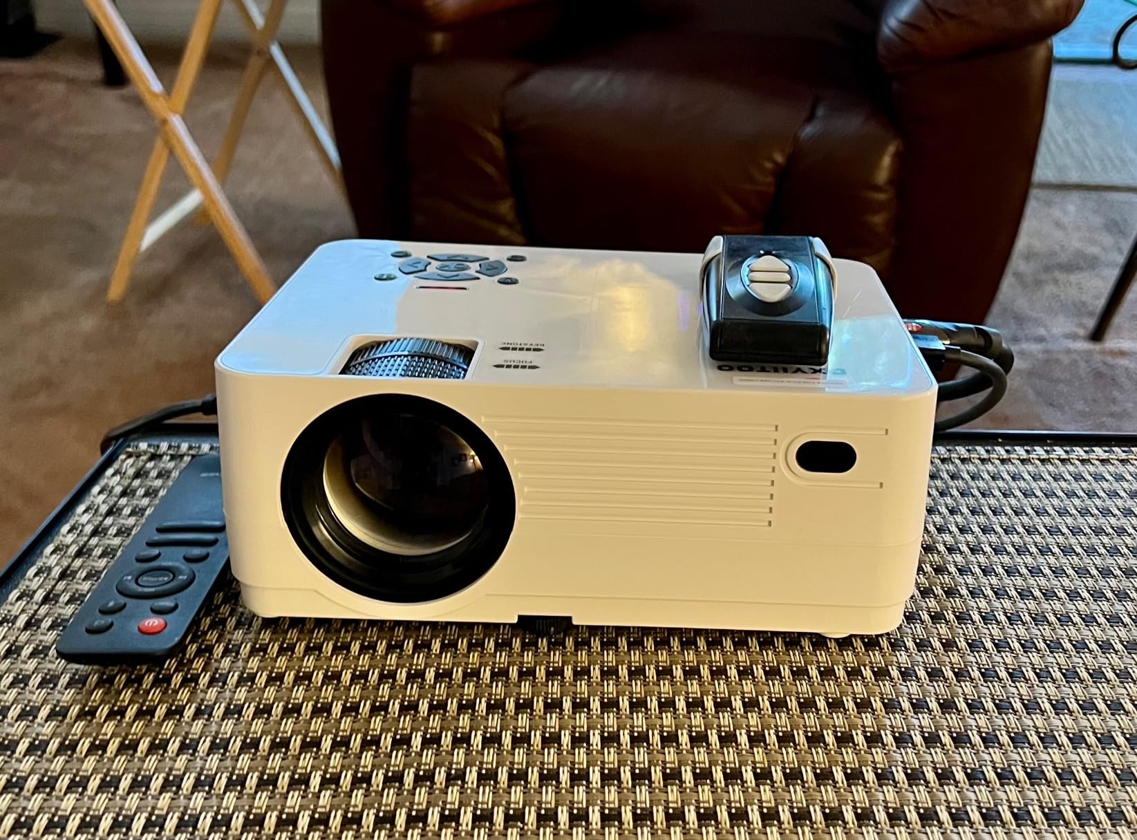 Native 1080P Projector with WiFi 6 and Two-Way Bluetooth, Full HD Video Projector for Outdoor Movies, 300