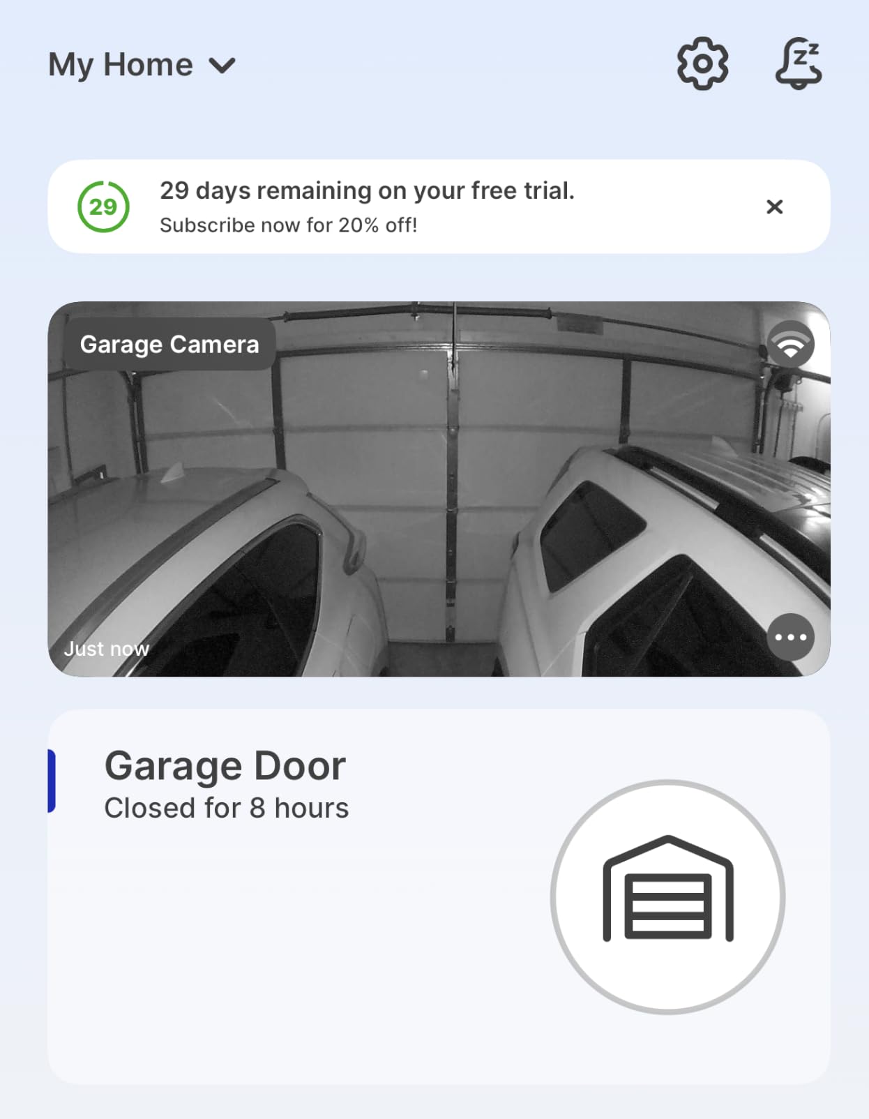 myQ Smart Garage Security Camera - 1080p HD Video, Night Vision, Motion Detection, Magnetic, Wi-Fi, Two-Way Audio, Smartphone Control customer photo 1