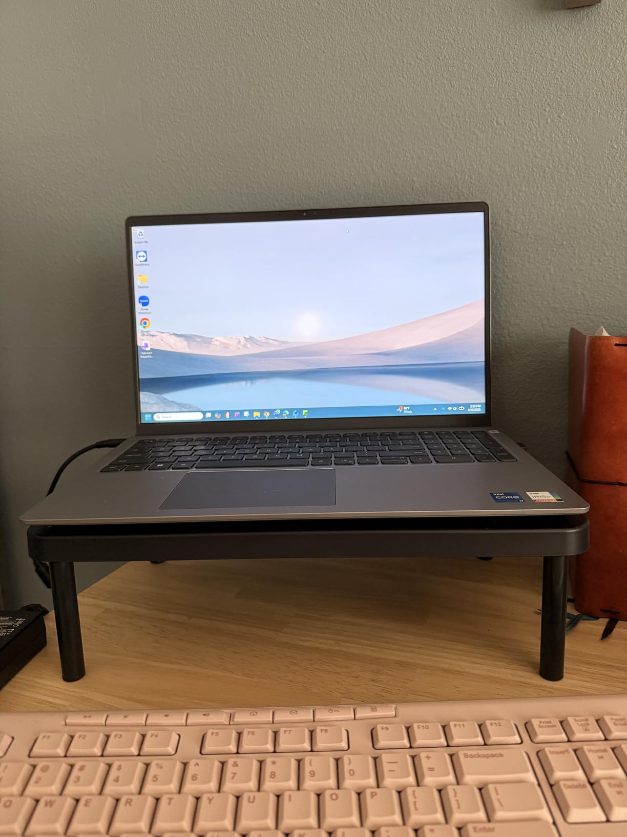 WALI Computer Monitor Stand for Desk, Adjustable Laptop Riser, up to 44 lbs | Monitor Riser Under-Desk Storage, Fits Monitors, Laptops, Printers, for Home, Office, School Supplies (STT003), 1 Pack, Black customer photo 2