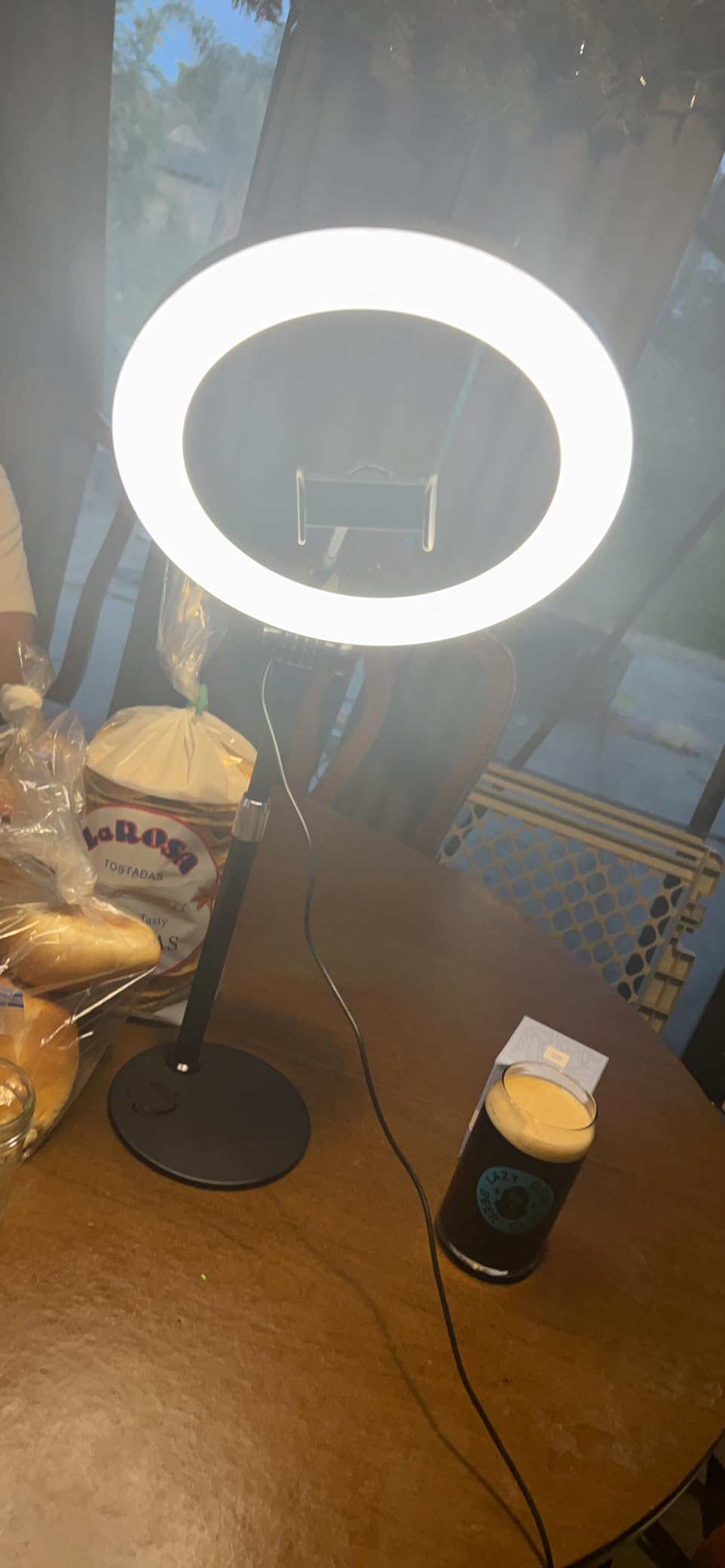 Desk Ring Light with Stand - 10.5'' Desktop Ring Light with Phone Holder for Video Recording, Circle Light for Computer Zoom Meeting Video Conference Lighting Video Calls Podcast Streaming customer photo 2