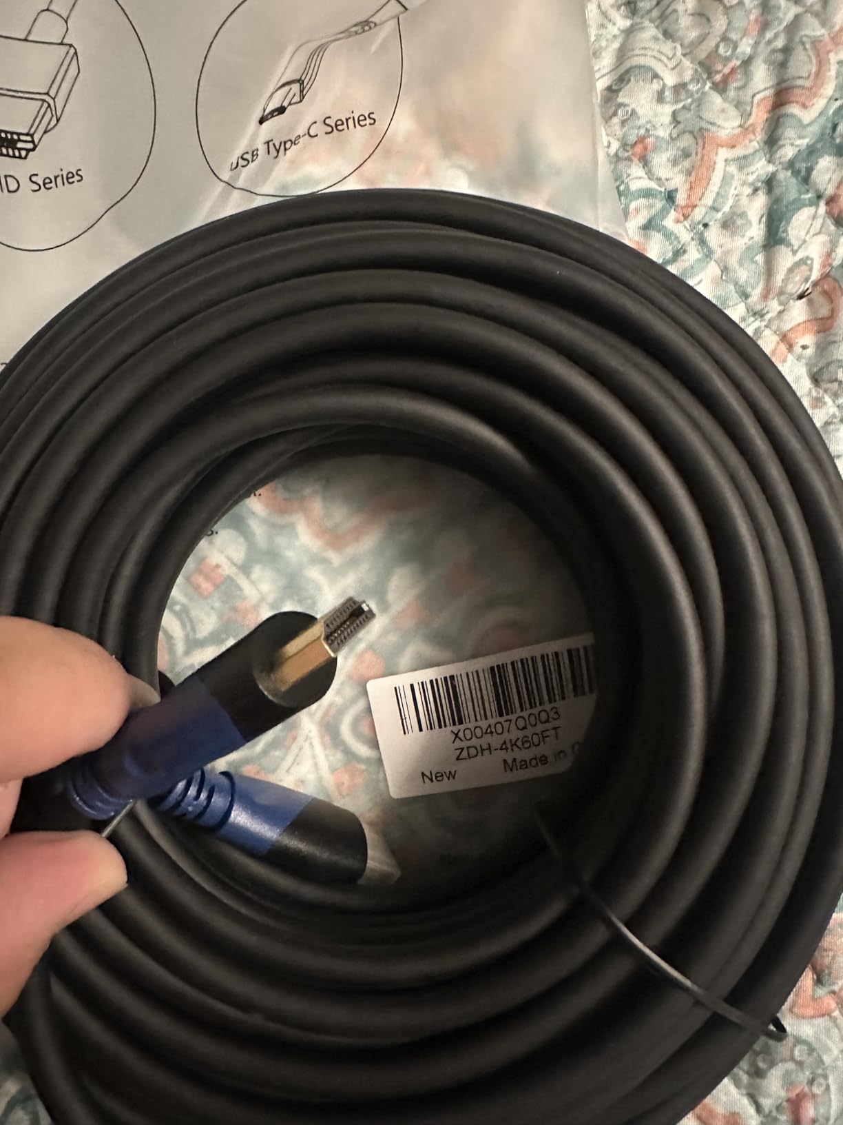 Soonsoonic 4K HDMI Cable 15 Feet | 18Gbps Ultra High Speed HDMI to HDMI Cable 4K@60Hz HDR ARC HDCP2.2 Ethernet-Braided 2.0 Cord | for UHD TV Monitor Laptop Xbox PS4/PS5 ect (4.57m) customer photo 1