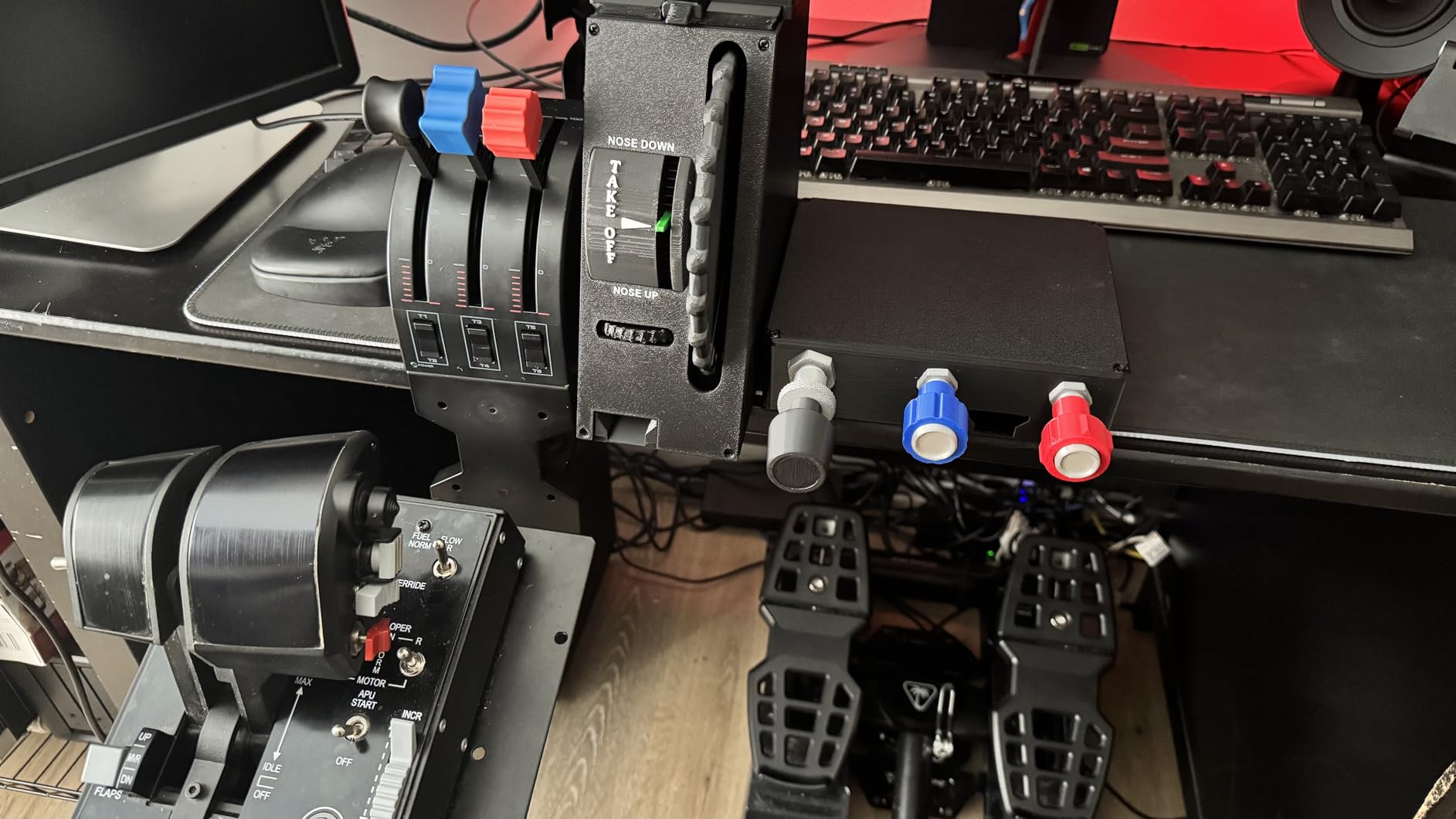 Flight Sim Stuff - Vernier Controls - Throttle, Propeller, and Mixture TPM | True Vernier Controls for Mixture and Prop, Throttle Friction Lock, PC/Mac customer photo 2