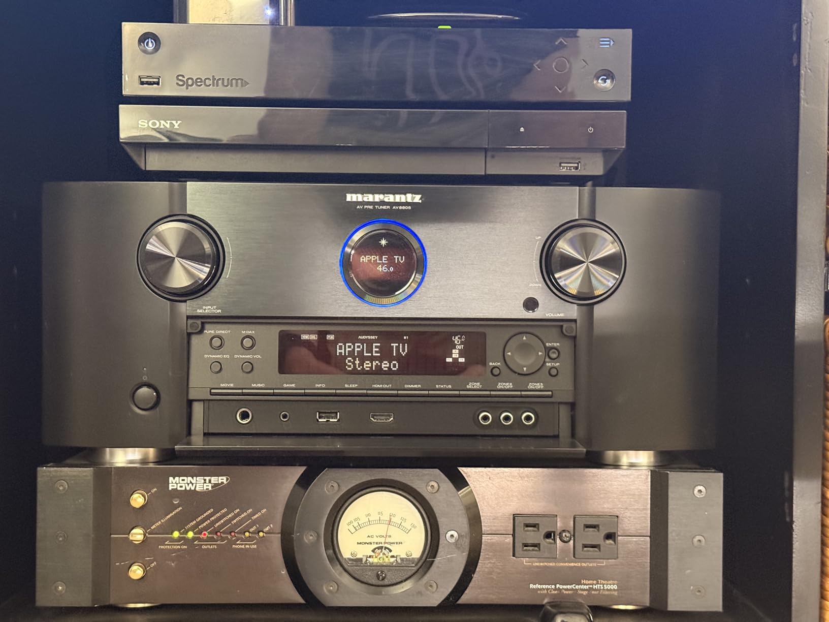 Marantz AV8805A AV Pre-Amplifier - 13.2 Channel, Advanced 8K Upscaling, IMAX Enhanced, Auro-3D, Dolby Atmos & DTS, Wireless Streaming via Wi-Fi, Bluetooth, AirPlay 2 & HEOS, Amazon Alexa, Audyssey EQ customer photo 1