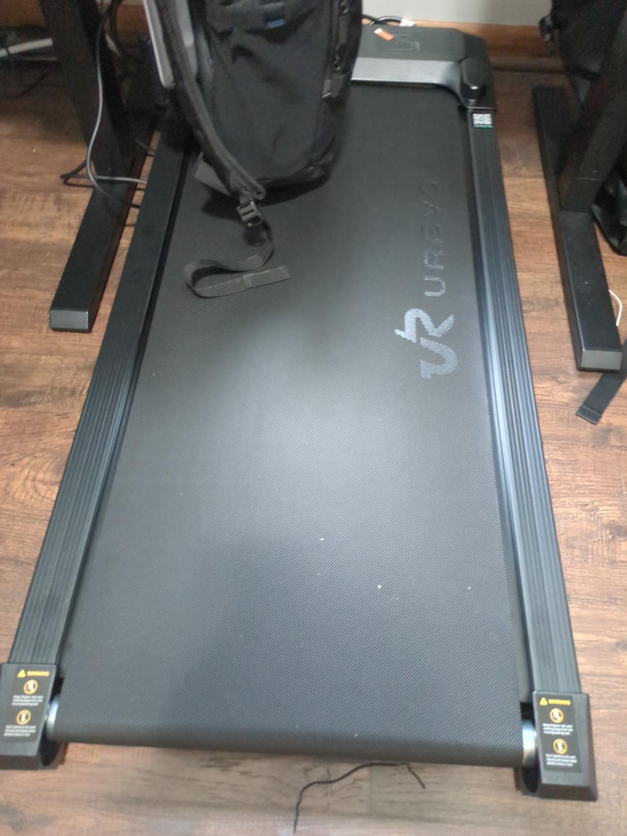 UREVO Smart Walking Pad, Standing Desk Treadmill with Double Shock Absorption, Quiet Operation, Workout APP with Track Insights and MIIT Mode, Plug and Play, Remote or APP Control for Home Office customer photo 1