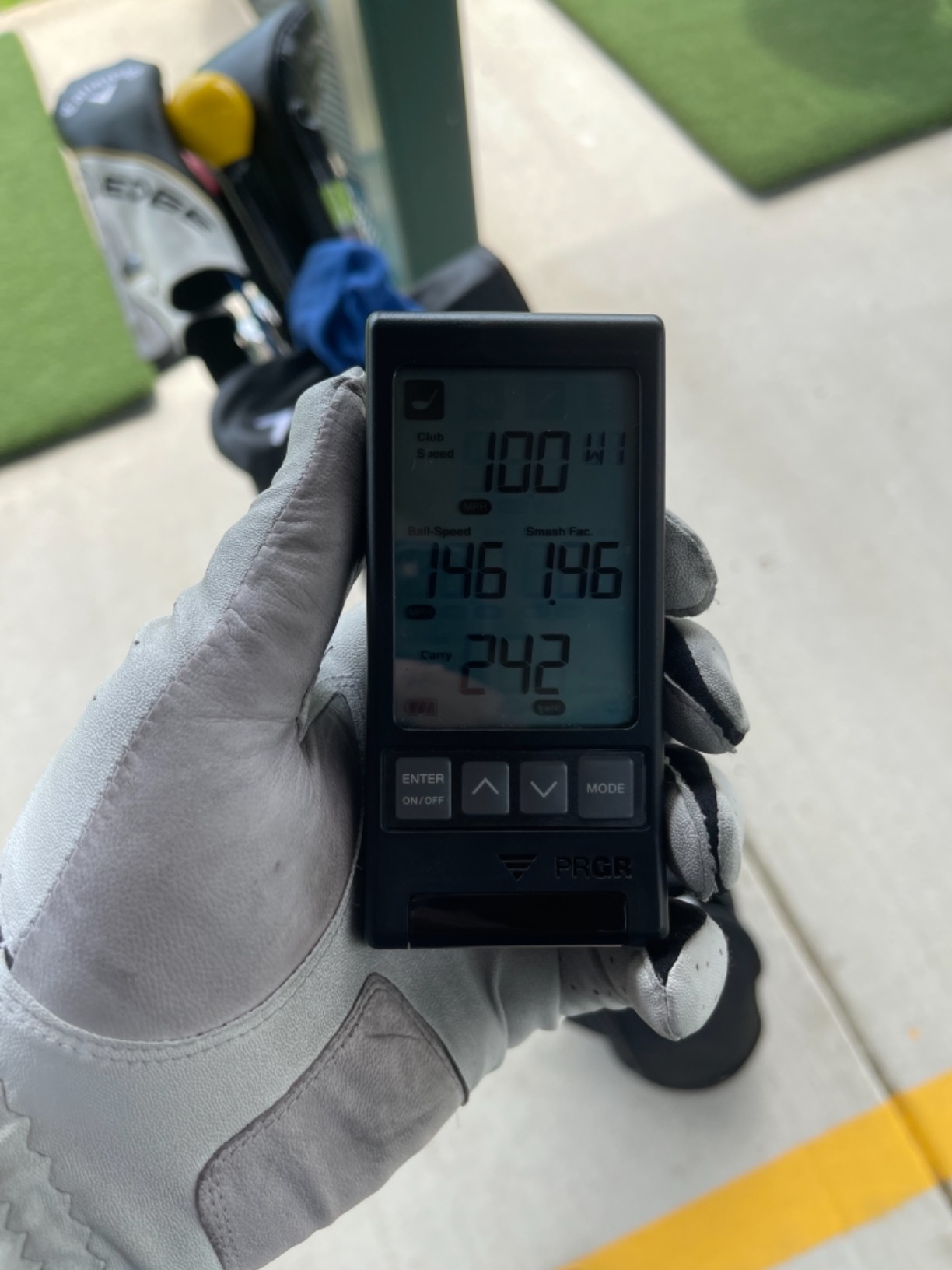 PRGR HS 130-A Portable Golf Launch Monitor | Doppler Radar Measures Club & Ball Speed, Smash Factor, Total & Carry Distance | Tracks Swing Speed Training Aids customer photo 2