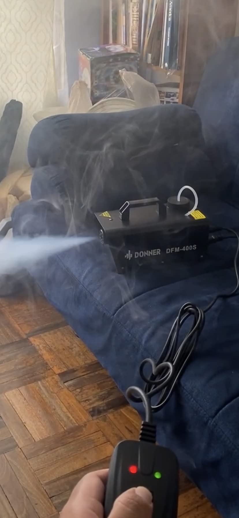 Donner Fog Machine for Party, Smoke Machine with Wired Remote Control, Smoke Machine Fog DFM-400S 400W for Stage Festival Christmas Halloween Thanksgiving Parties Show customer photo 2