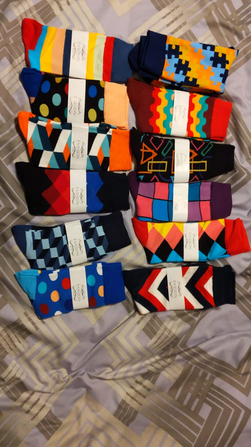 Jeasona Mens Socks Funny Fun Crazy Dress Crew Colorful Gifts for Men customer photo 1