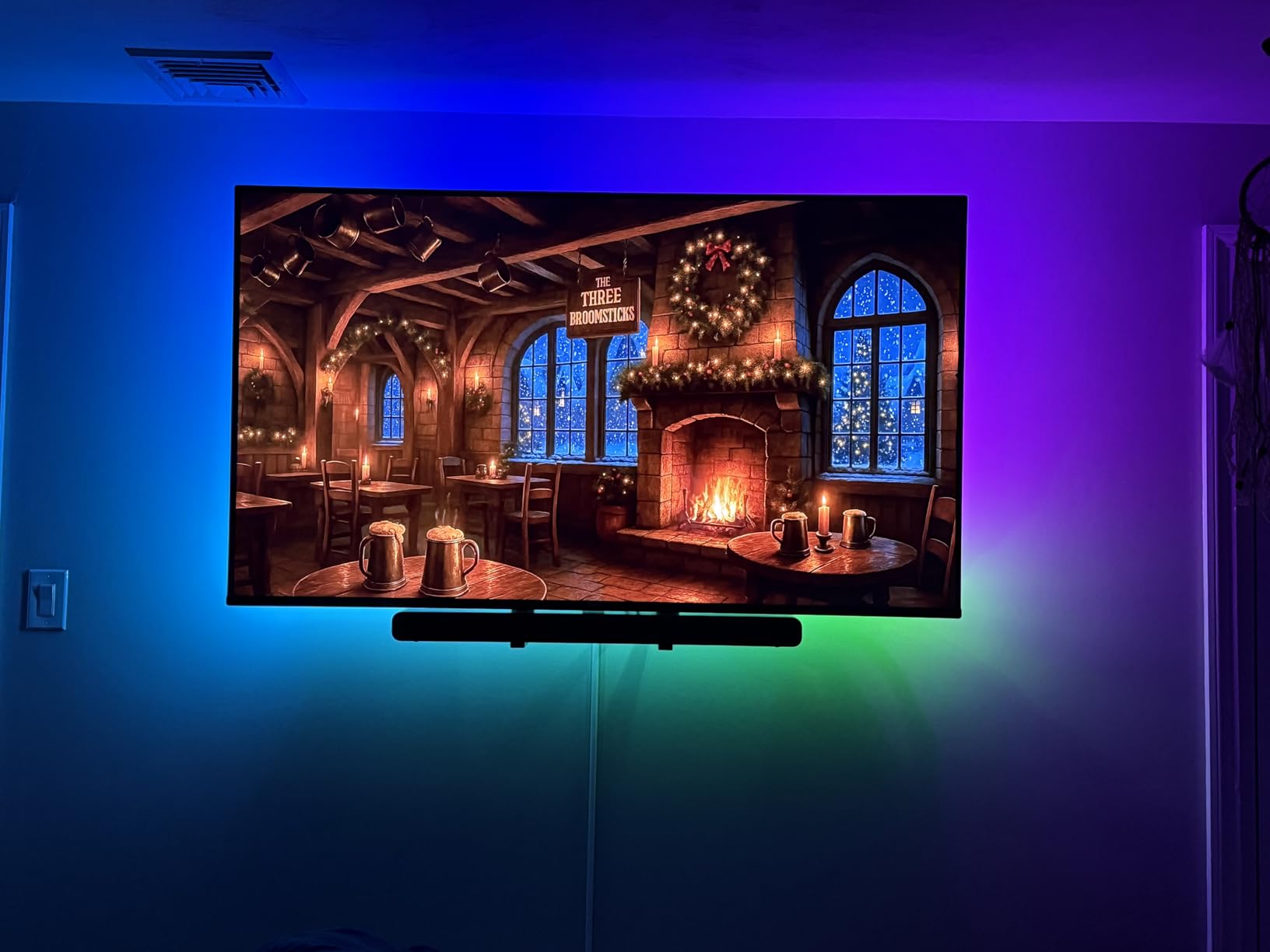 Daymeet LED Lights for TV, 9.8FT RGB TV LED Backlight for 32-43 inch TVs, USB Strip Lights Behind TV, Color Changing Sync with Music, Bluetooth App Controlled Led Lights for Bedroom Gaming Home Decor customer photo 2