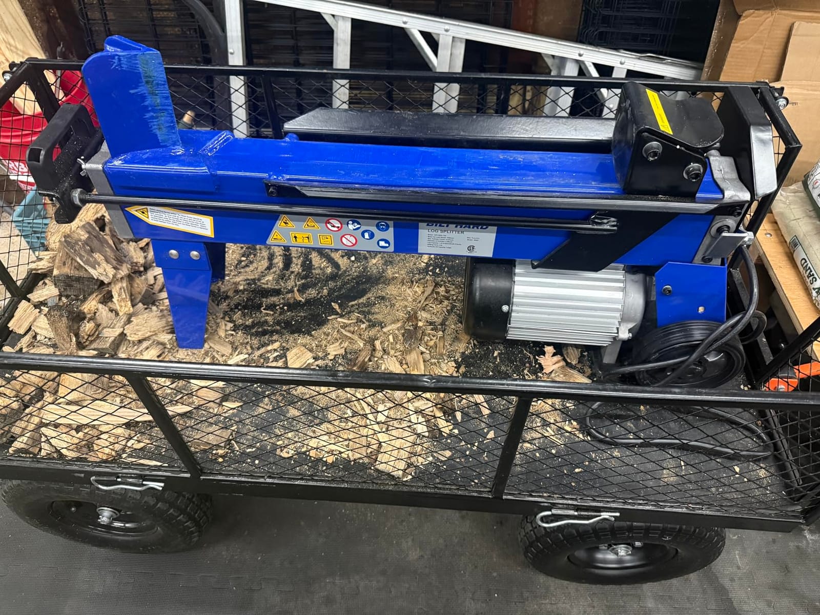 BILT HARD Log Splitter 6.5 Ton, Wood Splitter Electric Powered 15Amp, with Hydraulic Ram, Electric Firewood Splitting Machine, Horizontal customer photo 1