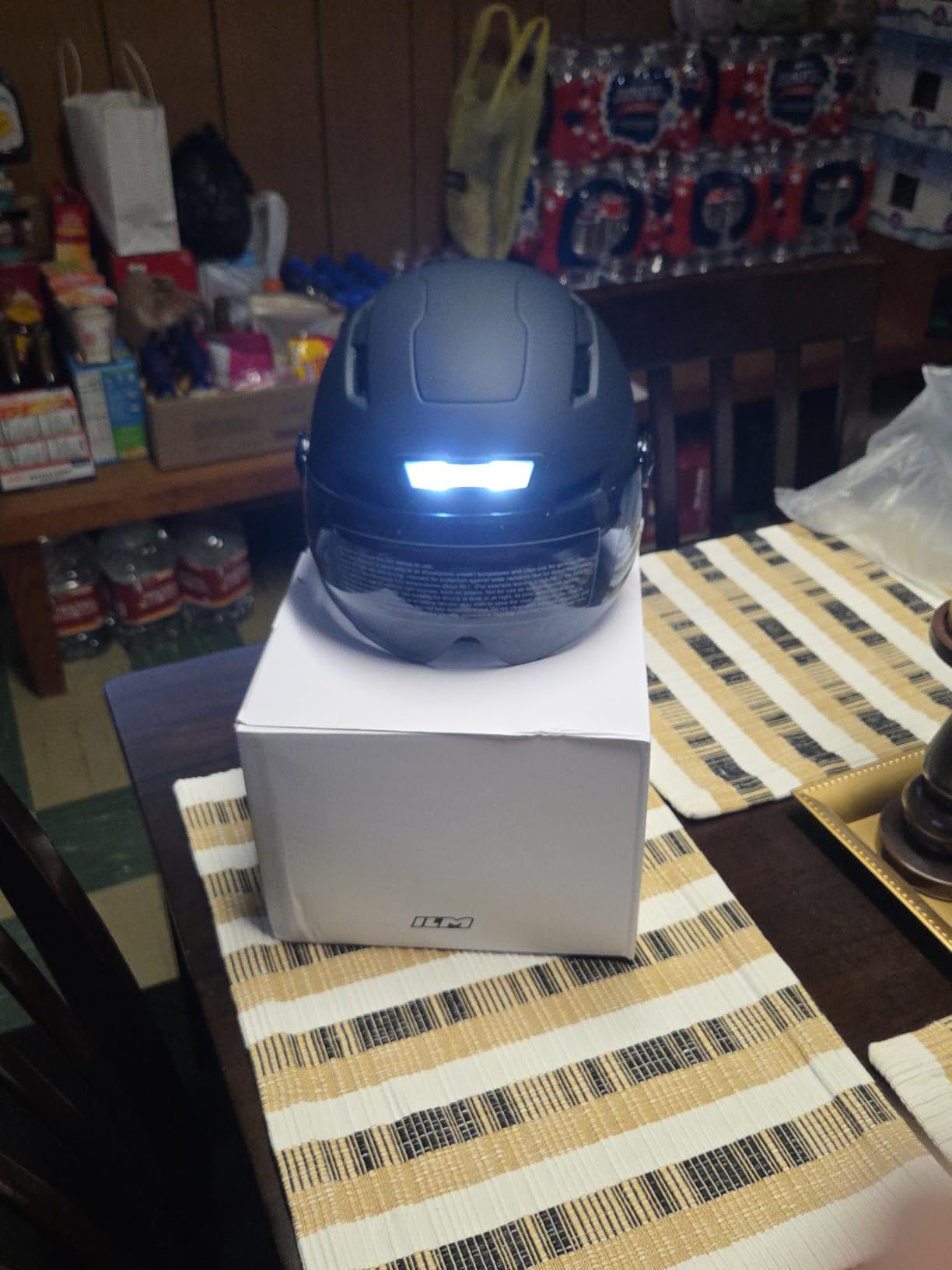 ILM Adult Bike Helmet with USB Rechargeable LED Front and Back Light Mountain&Road Bicycle Helmets for Men Women Removable Goggle Cycling Helmet E3-10L customer photo 1