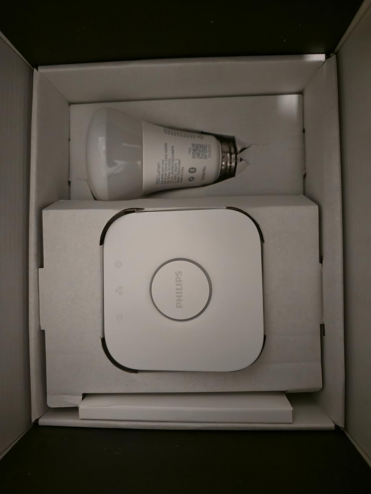 Philips Hue Smart Light Starter Kit - Includes (1) Bridge and (4) 75W A19 E26 LED Smart White and Color Ambiance Bulbs - Control with App - Compatible with Alexa, Google Assistant, and Apple HomeKit customer photo 1