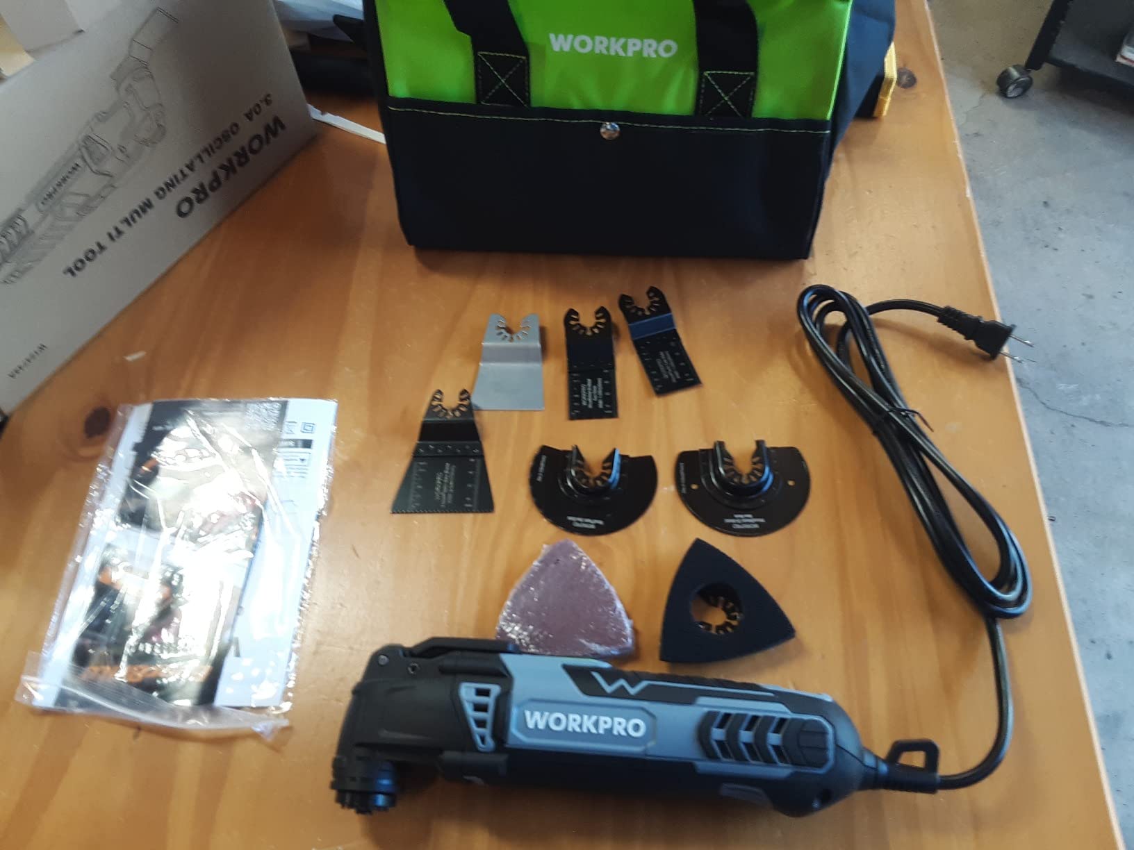 WORKPRO 3.0 Amp Corded Oscillating Multi-Tool Kit | 7 Variable Speeds, 3 Degree Oscillation Angle, Quick-Lock Blades, 17pcs Accessories with Storage Bag customer photo 1