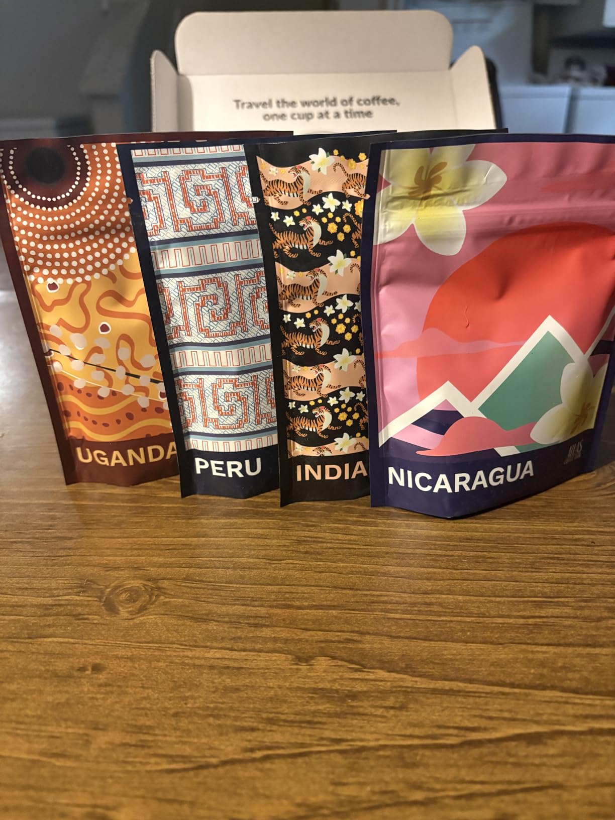 Atlas Coffee Club Coffee Sampler Gift Set, Ground, 4-Pack | Coffee Sampler, Single-Origin Coffee, International Coffees, Gift Set customer photo 2