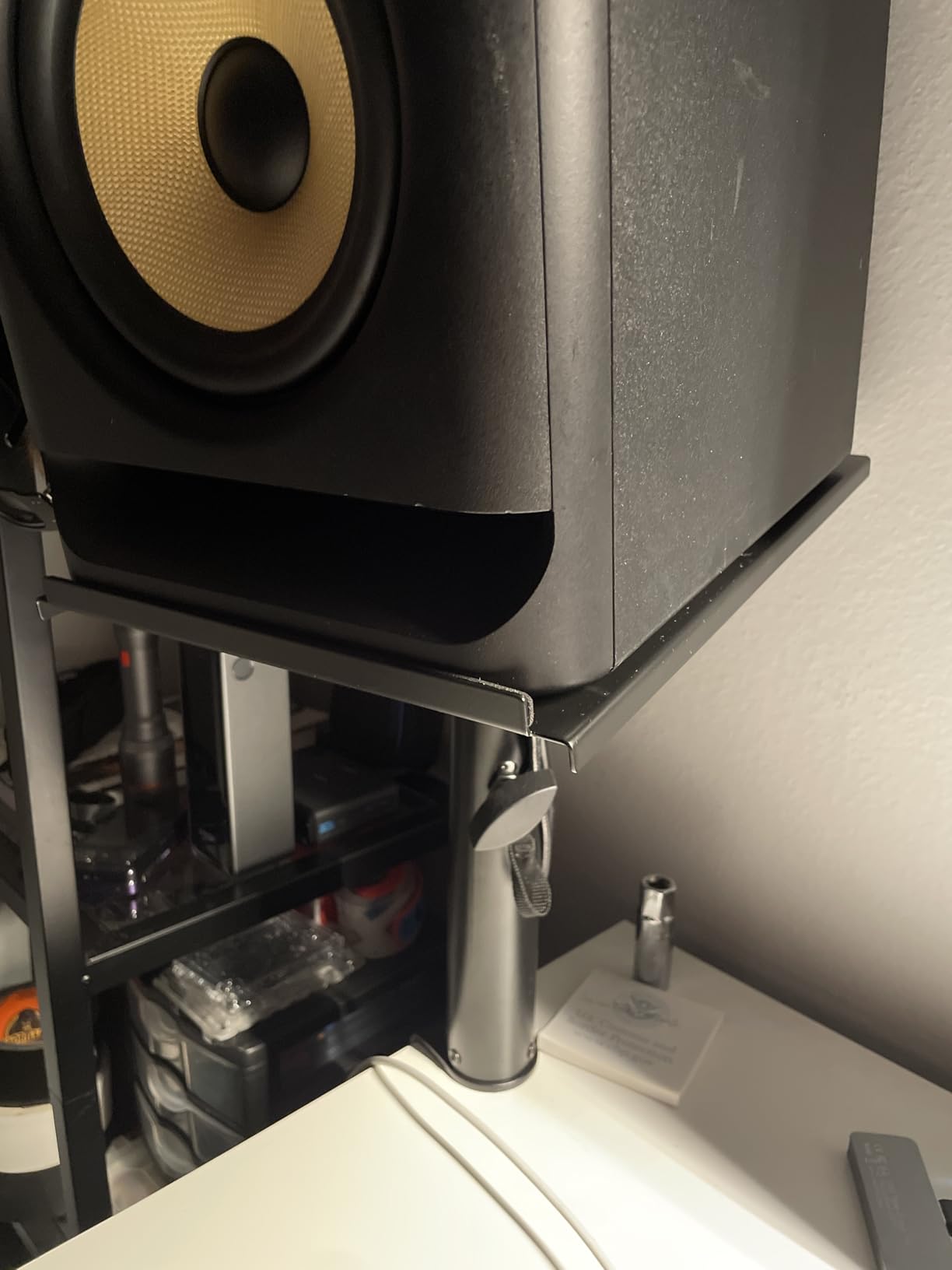 Vondynote Pair of Studio Monitor Stands Desk Clamp Speaker Stands 12°Tilt | Heavy Duty, 10.4