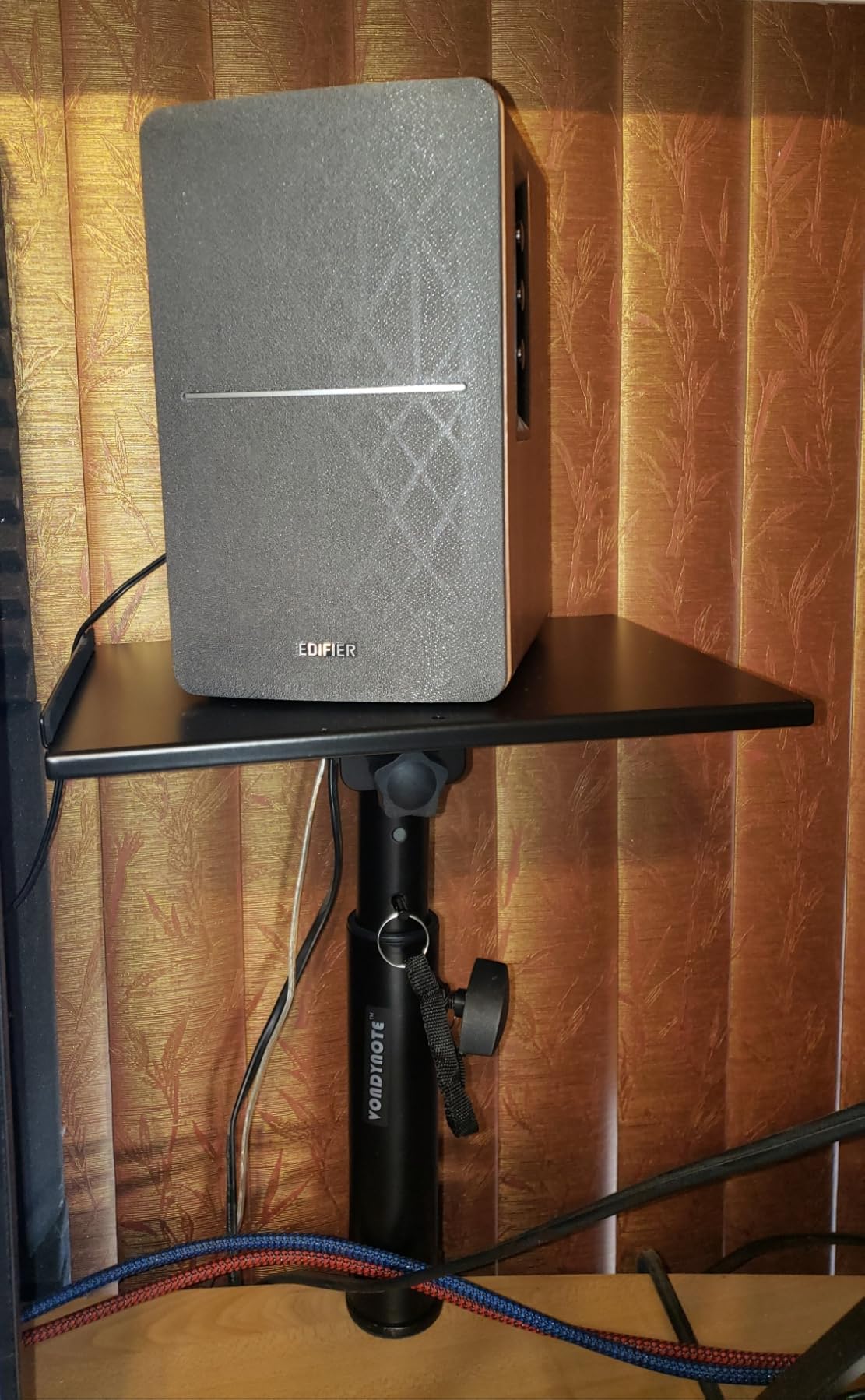 Vondynote Pair of Studio Monitor Stands Desk Clamp Speaker Stands 12°Tilt | Heavy Duty, 10.4