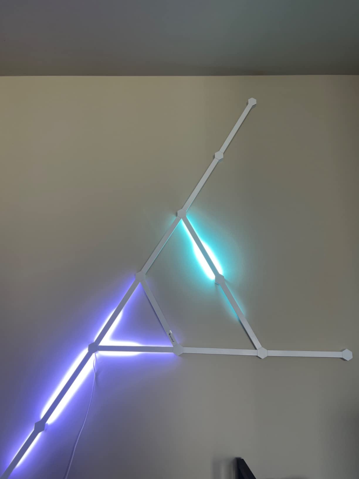 Lines WiFi Smart RGBW 16M Color LED Dimmable Gaming and Home Decor Wall Lights Smarter Kit (60 Degree Smarter Kit (9 Lines)) customer photo 2