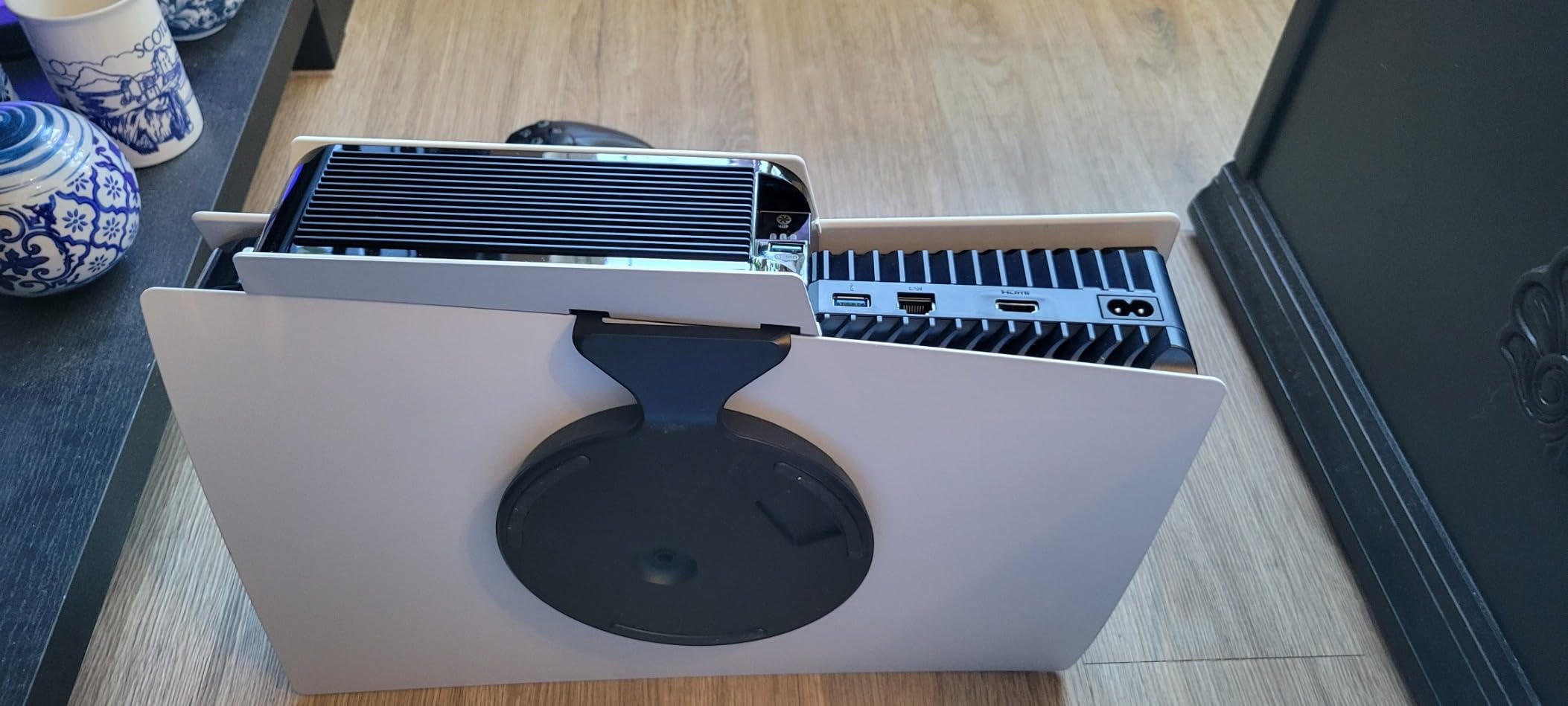 KIWIHOME Cooling Fan for PS5 2020, Quiet Cooler with Auto Speed USB3.0 | Fits PS5 Disc/Digital Models w/o Panel Diving Lines. Not for PS5 Slim 2023 or Pro 2024, White/Black customer photo 1