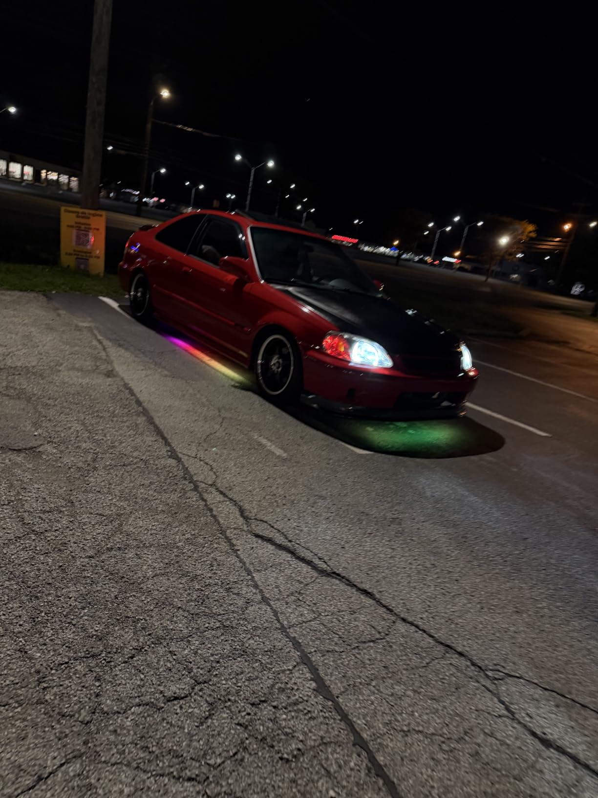 OPT7 Aura DreamColor Underglow Chasing Lights for Car with APP & Remote | Waterproof Aluminum Frame, RGB-IC LED Bar, Rainbow Ground Effects, Exterior Neon Accent Lighting, Music Sync Decor, 12V customer photo 1