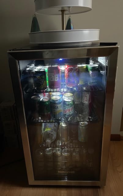 Honeywell Beverage Refrigerator and Cooler, 116 Can Mini Fridge with Glass Door for Soda Beer or Wine for Office or Bar with Adjustable Removable Shelving, Commercial Grade customer photo 2