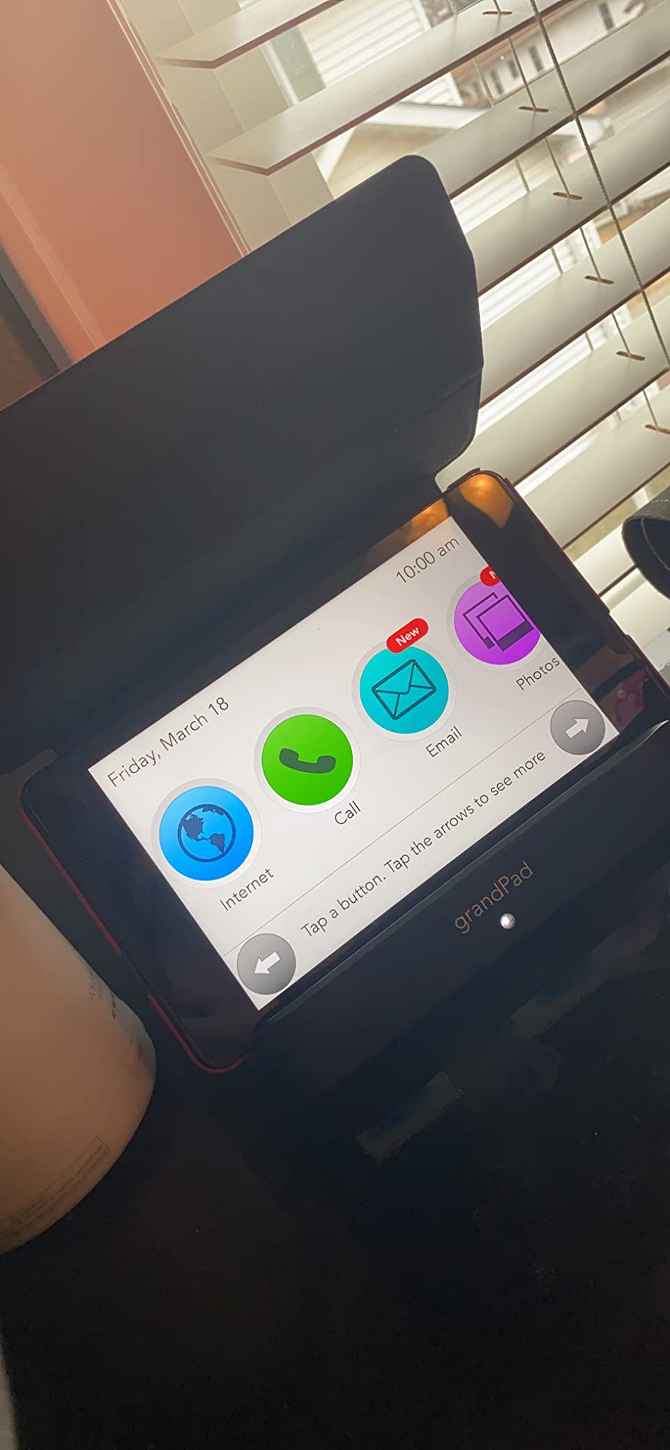 GrandPad Easy to Use Tablet & Phone for Seniors | Simple, secure tablet with video calling, family photo sharing, games, and built-in scam protection customer photo 1