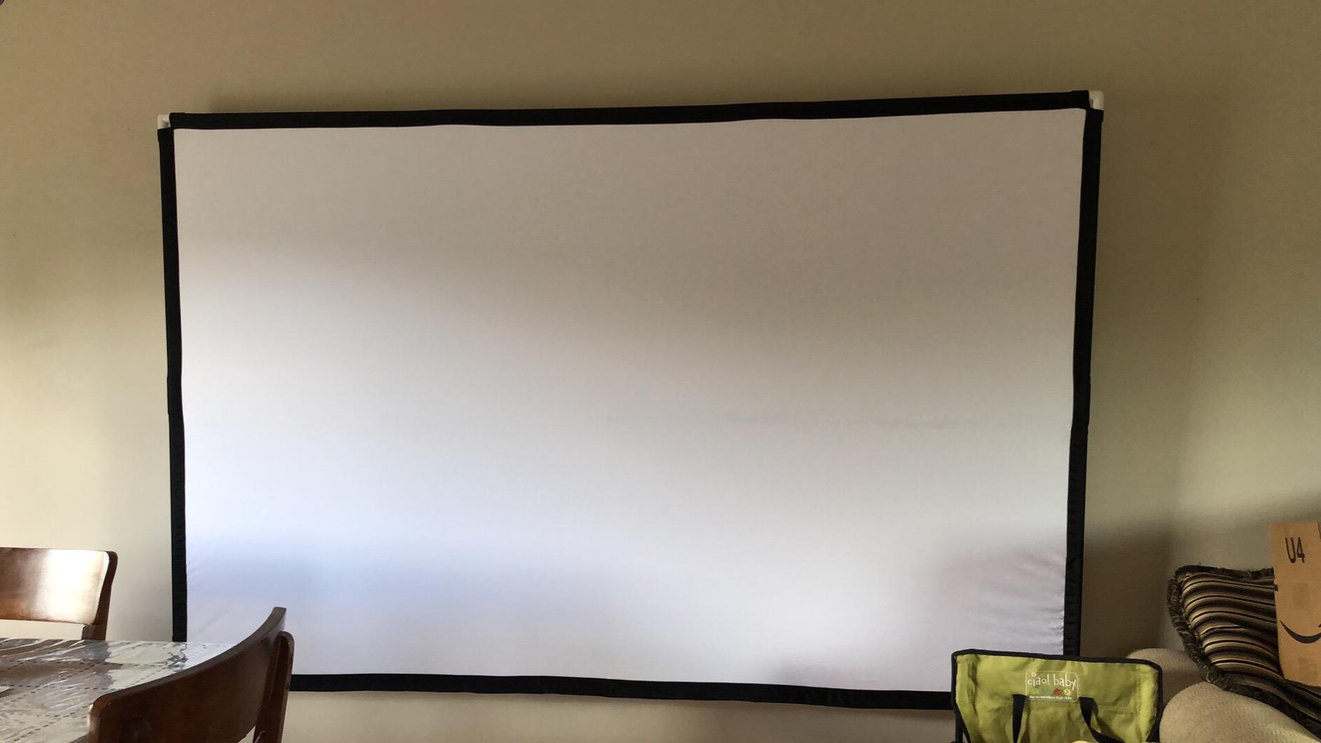 Portable Projector Screen Stand Outdoor: Movie Projection Screen 80 inch 4K HD16:9 Outside Screen with Carry Bag for Home Theater Backyard Cinema Travel Foldable Anti Crease customer photo 1