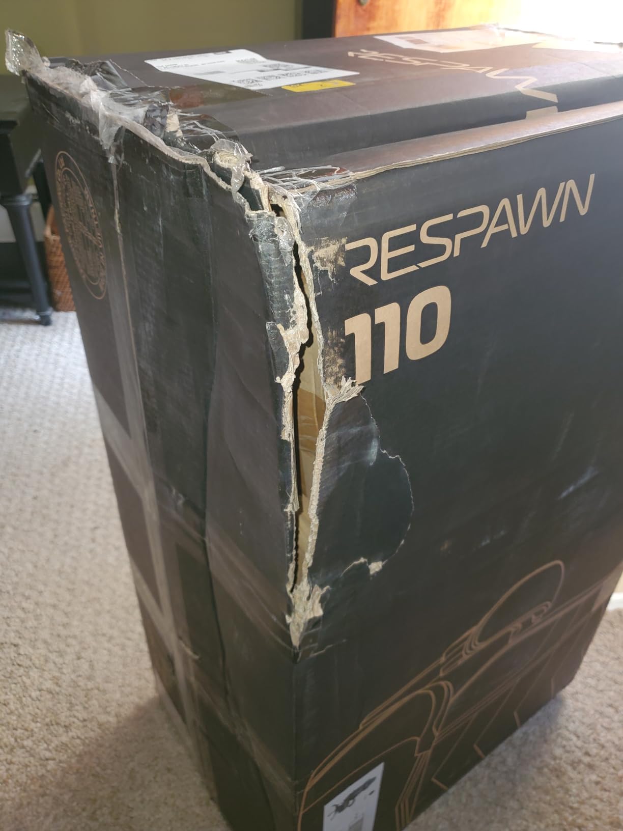 RESPAWN 110 Pro Ergonomic Gaming Chair with Footrest for Adults - Comfortable Office Gaming Recliner with Lumbar Support and Headrest, Racing Style Video Game Chairs for Computer Gamer - Black customer photo 2