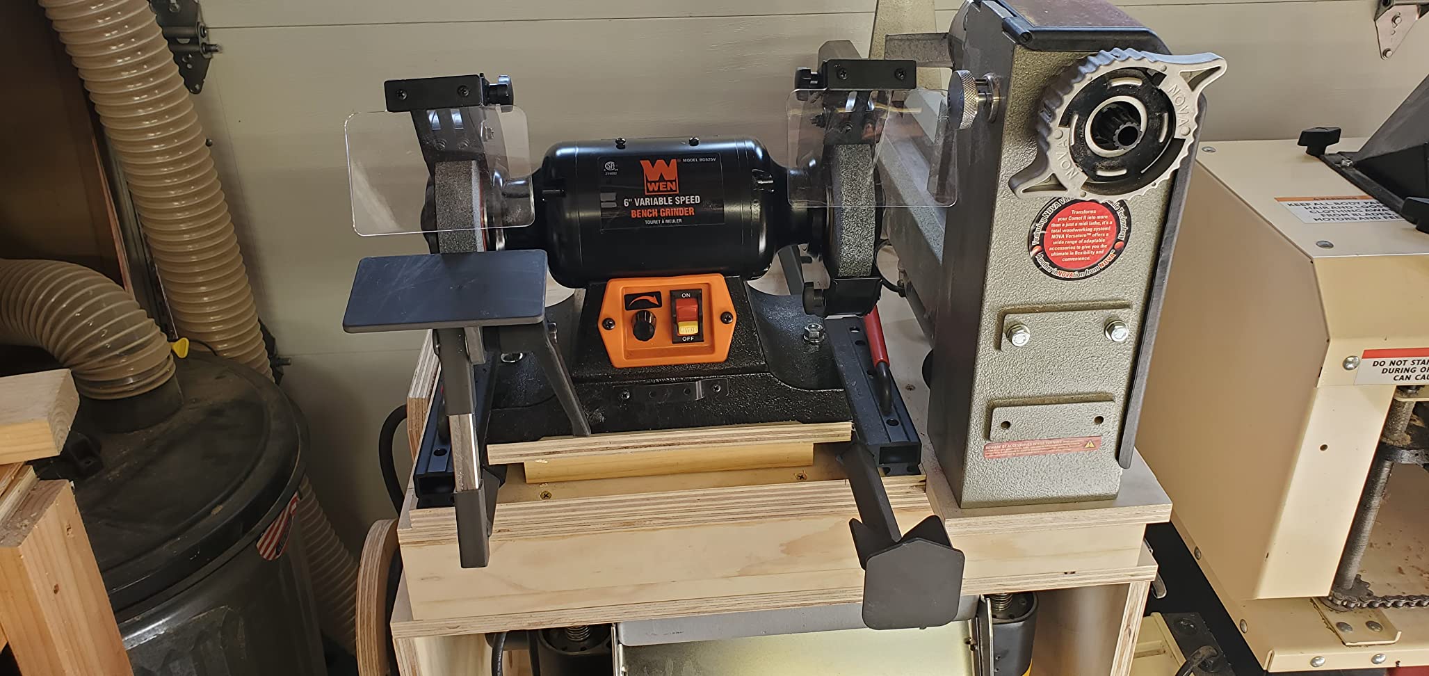 WEN BG625V 2.5-Amp 6-Inch Variable Speed Bench Grinder with Flexible Work Light customer photo 1