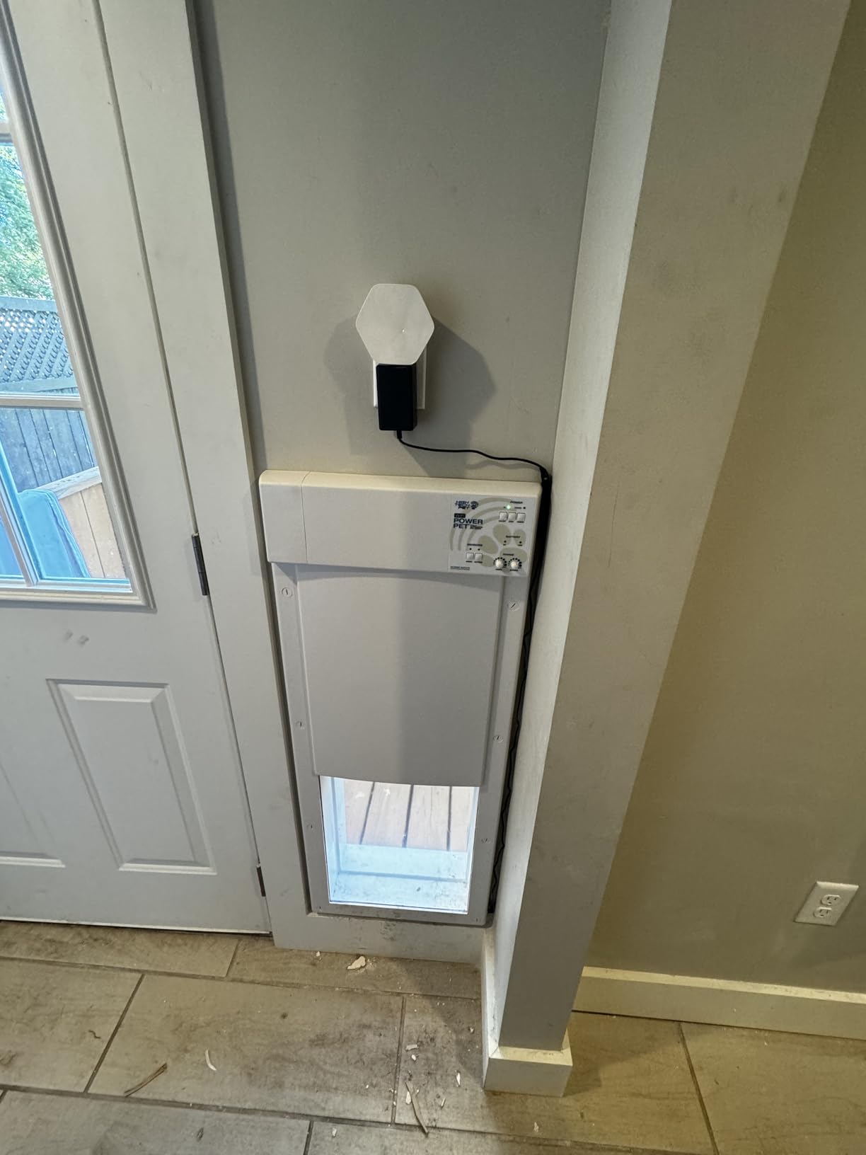 Power Pet WiFi Automatic Electronic Pet Door by High Tech Pet - Pet Operated Dog Door, App Control, 24/7 Scheduling, Secure, Air Tight, for Large Dogs (30-100 lbs.) Door Mount, Easy Install - PX2-WIFI customer photo 1