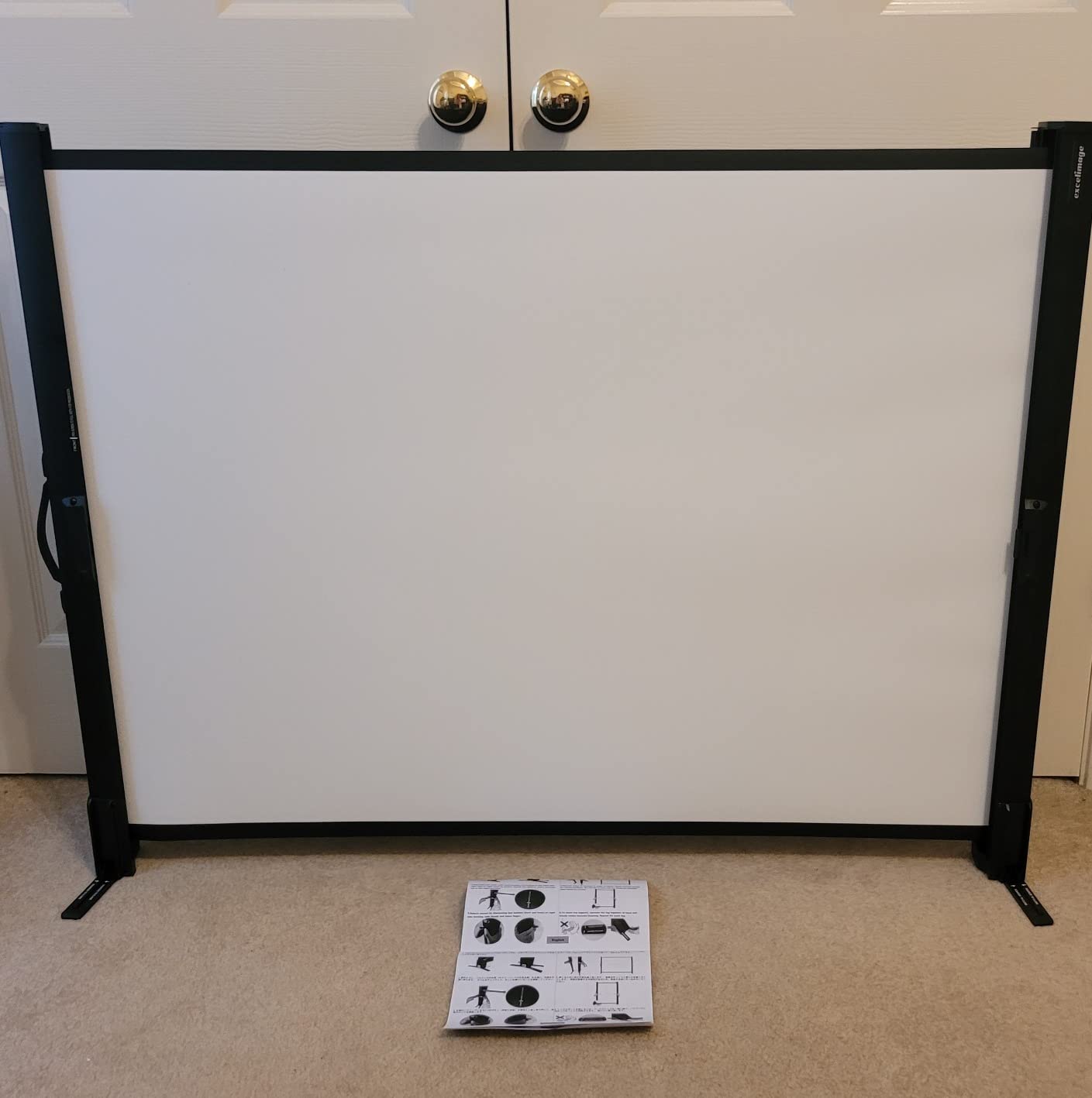 Portable Projector Screen with Stand, 50 Inch 4:3, Outdoor Projector Screen, Lightweight and Retractable, 1.2 High Gain Wrinkle-Free Video Projection Screens, for Home Cinema, Meeting Presentation customer photo 2
