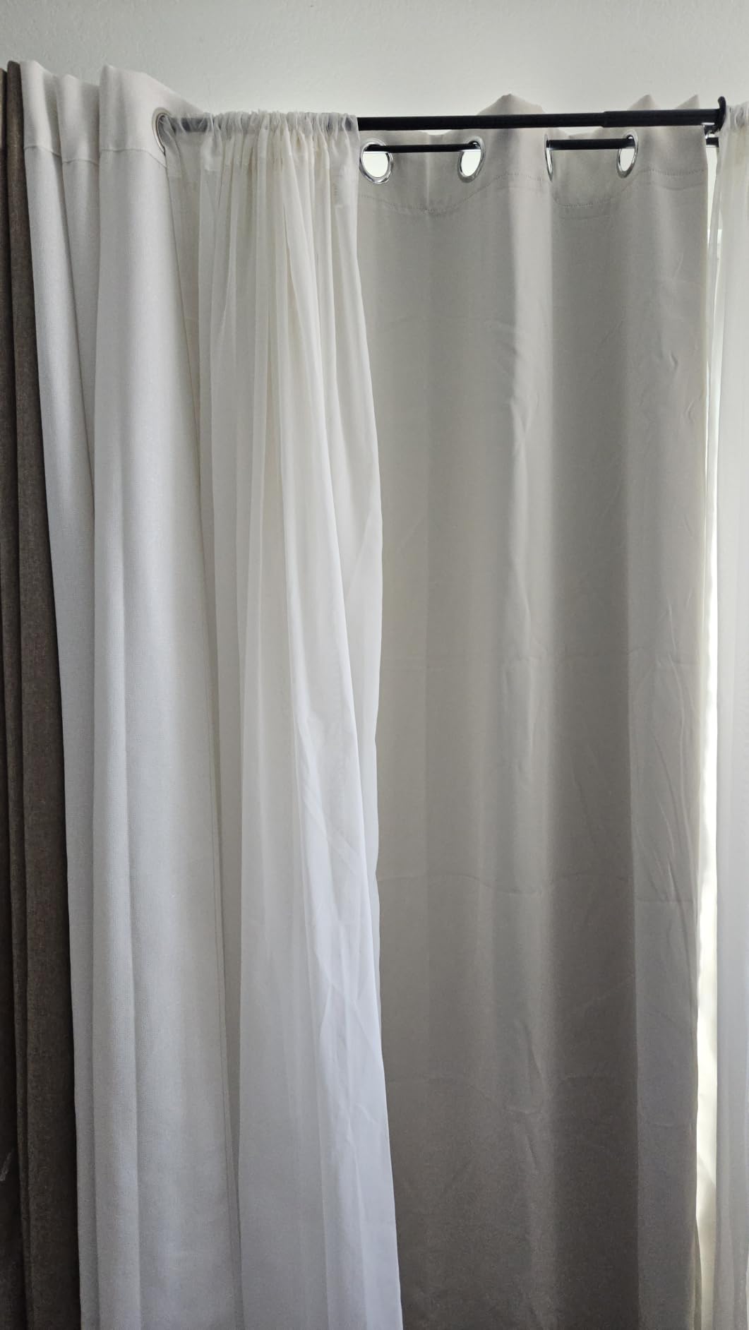 SimpleHome Cream 100% Blackout Curtains Room Darkening Living Room 84 Inch customer photo 2