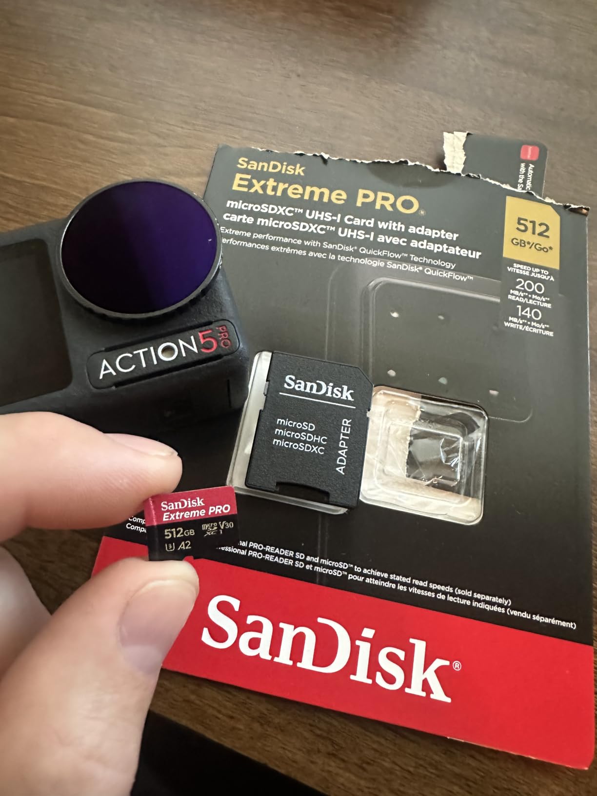 SanDisk Extreme PRO microSDXC UHS-I Memory Card 512 GB + Adapter & RescuePRO Deluxe (for Smartphones, Action Cameras or Drones, A2, Class 10, V30, U3, 200 MB/s Transfer) customer photo 2