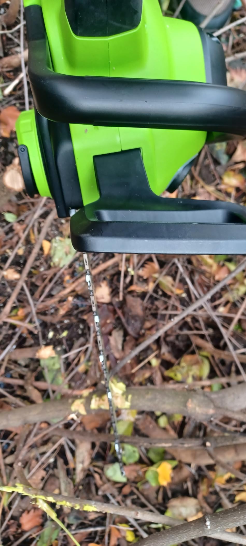 Greenworks 40V 12 in Cordless Electric Chainsaw, 2.0 Ah Battery and Charger customer photo 1