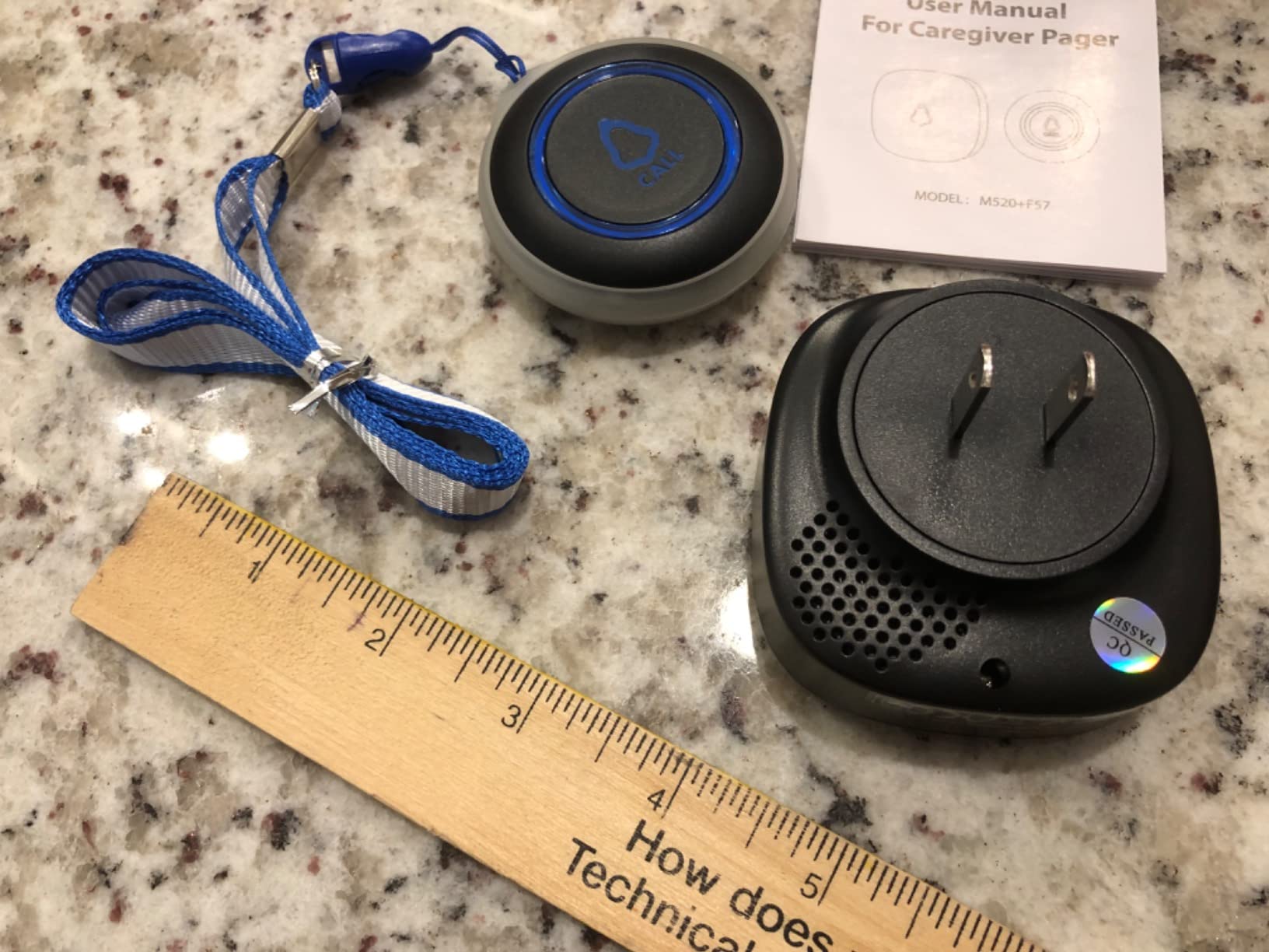 Wireless Caregiver Pager, 1 Call Button + 1 Receiver for Elderly at Home customer photo 1