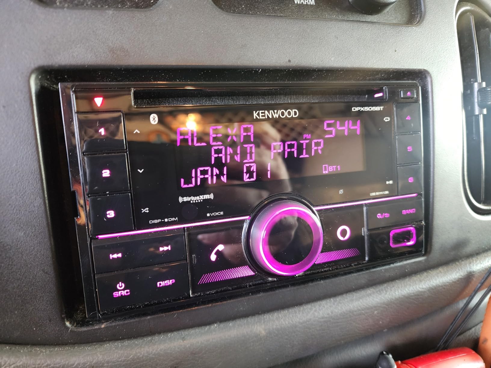 KENWOOD DPX505BT Double DIN in-Dash CD Car Stereo. AM/FM with Bluetooth, Amazon Alexa Voice Control, High-Contrast 3-line Display with Variable-Color Illumination, SiriusXM customer photo 2