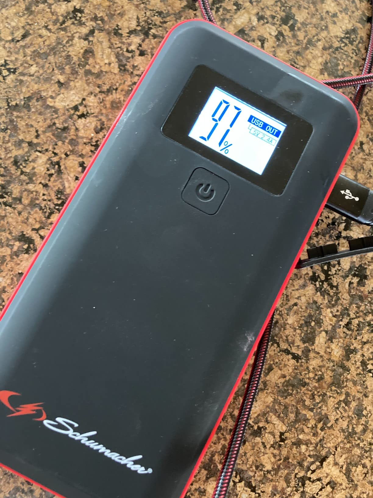 Schumacher Electric 1000 Peak Amp 12V Portable Lithium Car Battery Jump Starter & Power Pack - Lithium Ion Jump Box - with USB Charging & LED Emergency Light - SL1639 customer photo 1