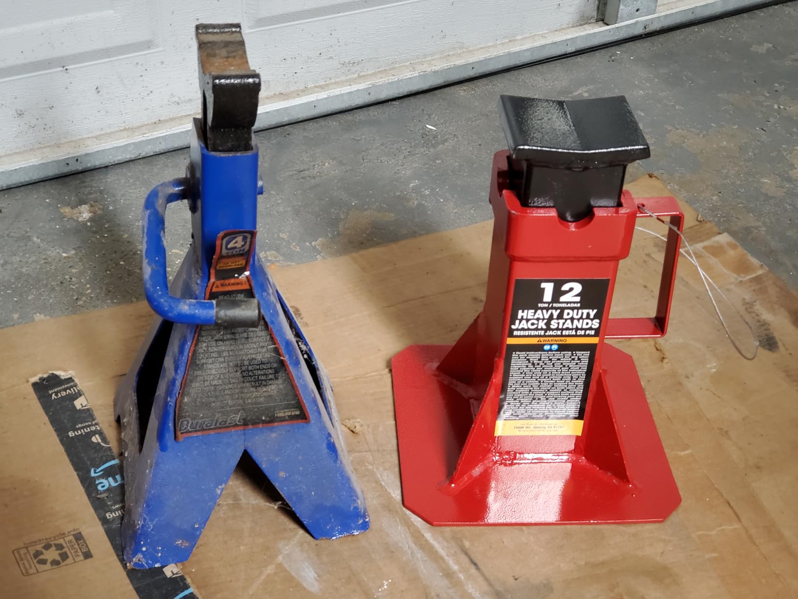 BIG RED ATZ120005R Torin Heavy Duty Pin Type Professional Car Jack Stand with Lock, 12 Ton (26,400 lb) Capacity, Red, 1 Pair customer photo 1