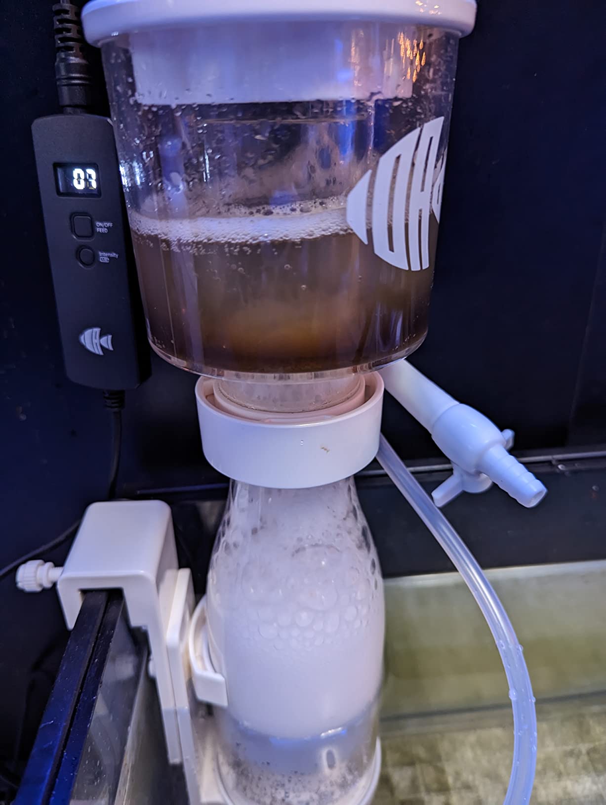 IOAOI Protein Skimmers for Saltwater Aquariums, Hang On Protein Skimmer for Fish Tanks up to 80 Gallons, DC Pinwheel Pump with Controller customer photo 2