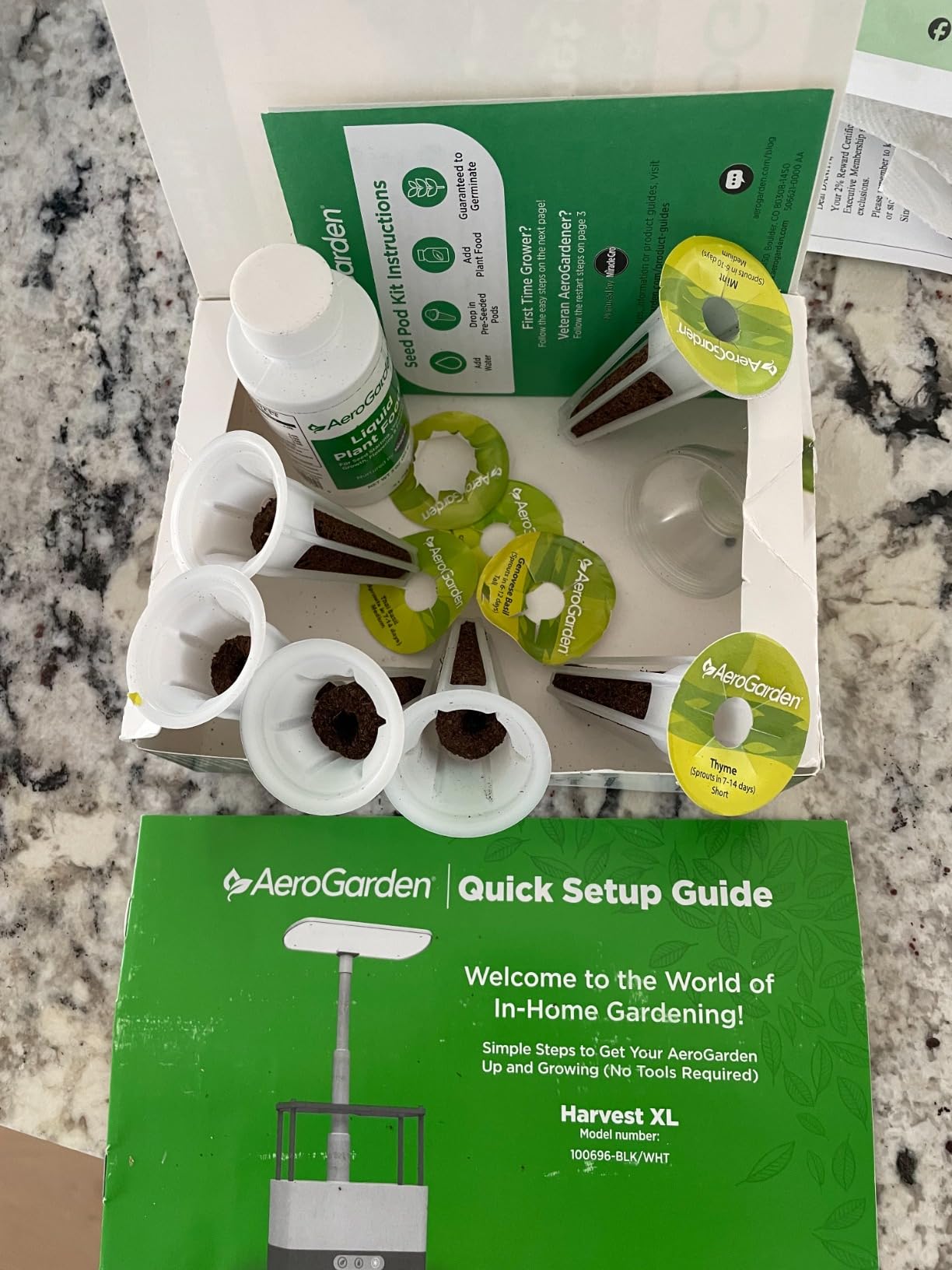 AeroGarden Harvest XL Indoor Garden Hydroponic System, White customer photo 2