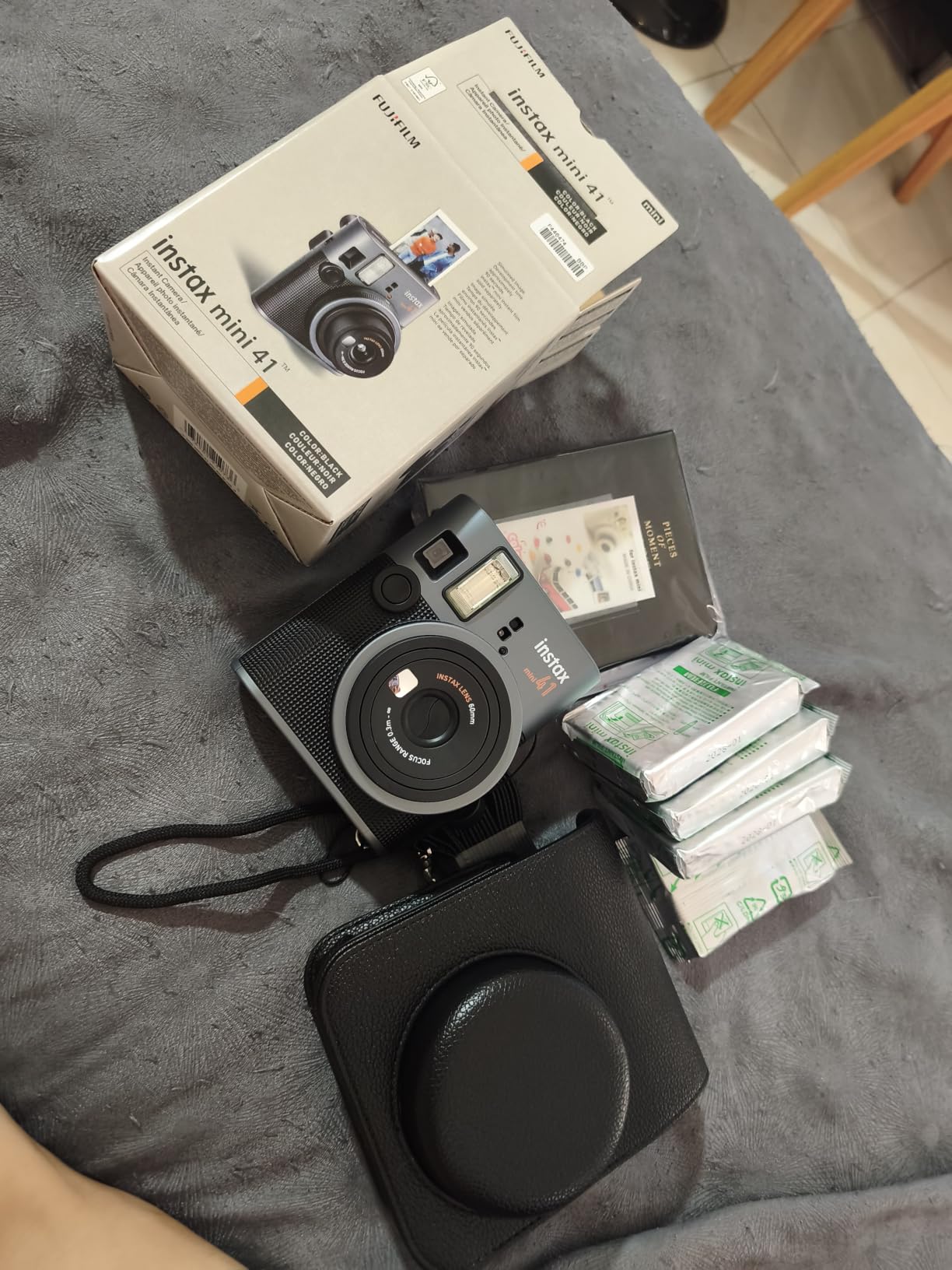 Instax Mini 41 Instant Camera Vintage Black + Fujifilm Value Pack (40 Sheets) + Shutter Accessories Bundle, Includes Vintage Style Compatible Carrying Case, Black Photo Album 64 Pockets customer photo 1