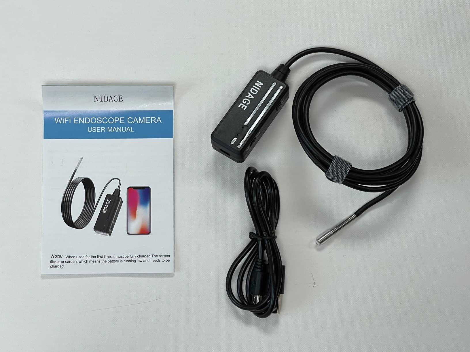 3.9mm Slim Wireless Endoscope, 2.0MP HD Inspection Camera with Light | WiFi Borescope for iPhone & Android, Tablet, 5FT Semi-Rigid Cable, IP67 Waterproof, for Engine, Mechanics, Cool Gadget Gift customer photo 1