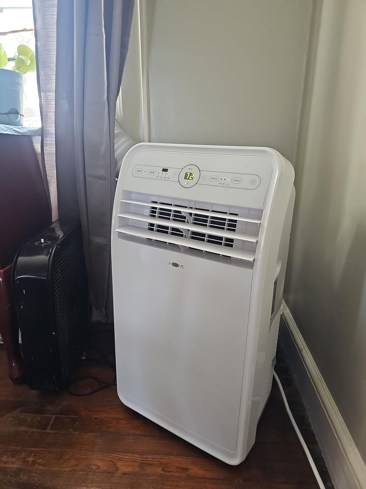 Uhome 12000 BTU Portable Air Conditioner w/Heater up to 450 Sq. Ft, Ac Heater Combo Window Unit, Portable AC Unit with Dehumidifier & Fan, Cools & Heats, Remote Control and Window Kit Included, White customer photo 1