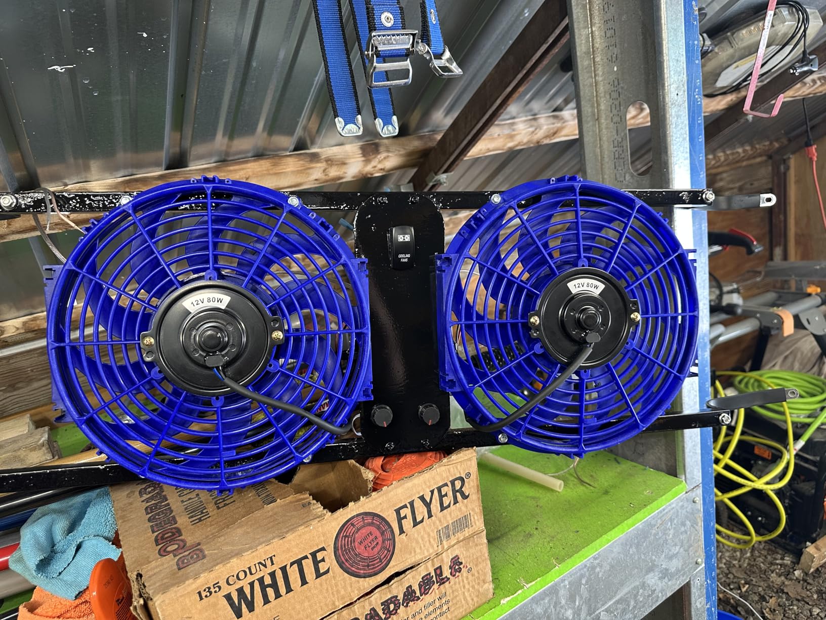 12 Inch Universal Slim Fan Push Pull Electric Radiator 12V 80W High Performance Cooling Fan Mount Kit Black 2 Pcs customer photo 2
