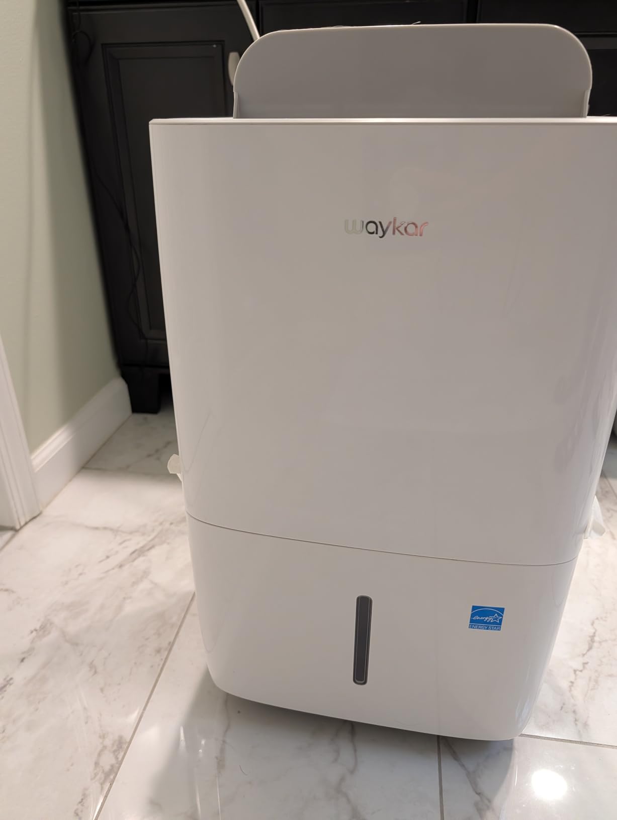 Waykar 80 Pints 5000 Sq. Ft 2025 Energy Star Dehumidifier for Basement | 90 Deg Auto Swing, 30%-80% Humidity Control for home, Continuous drainage support, Whole-House Dehumidification, Auto-defrost customer photo 1